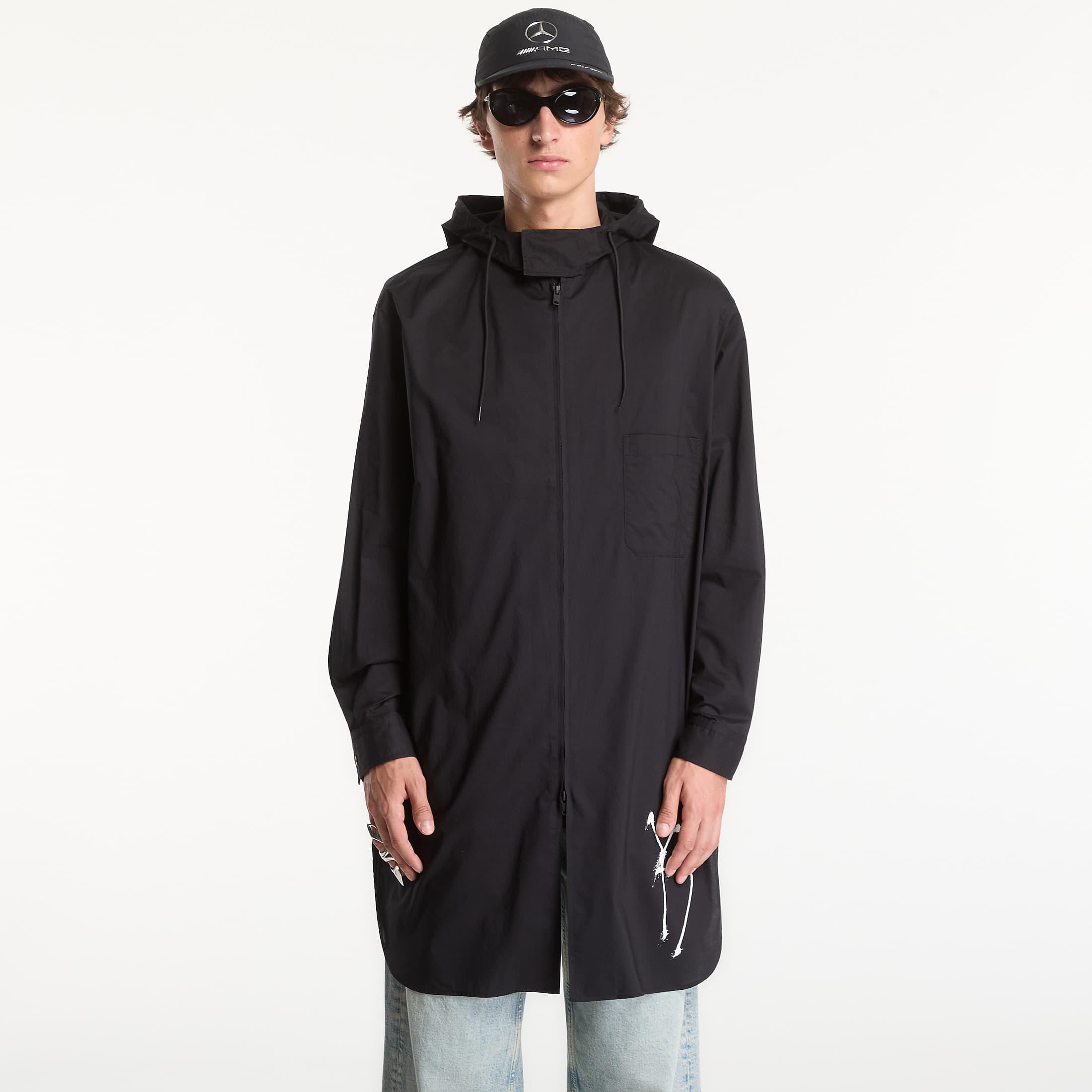 Shirt Y-3 Chito Graphic Hooded Cotton Shirt Black S