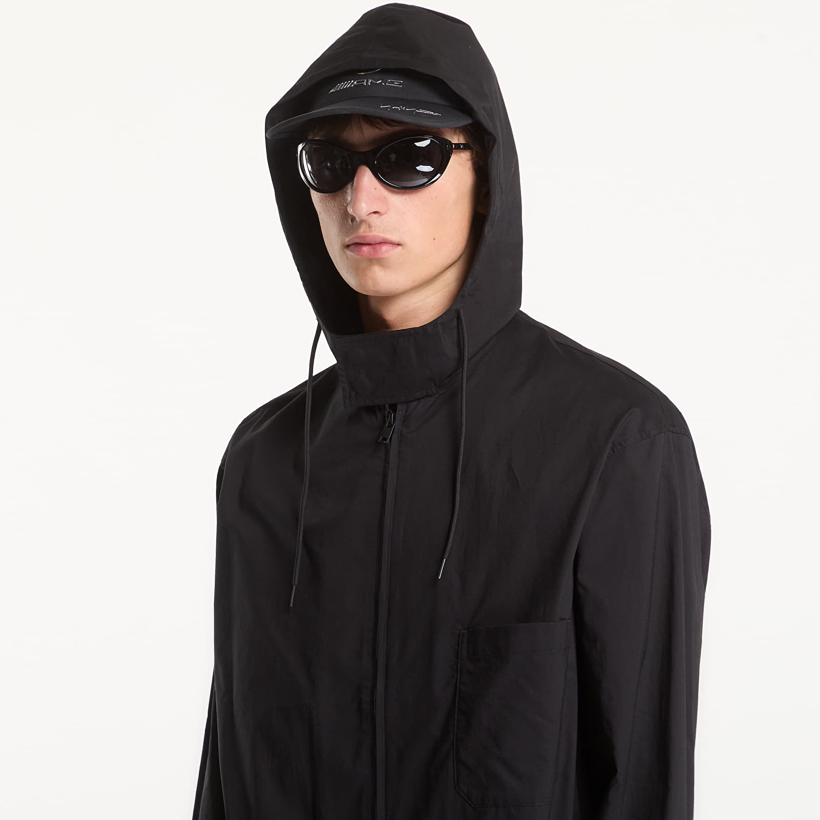 Shirts Y-3 Chito Graphic Hooded Cotton Shirt Black