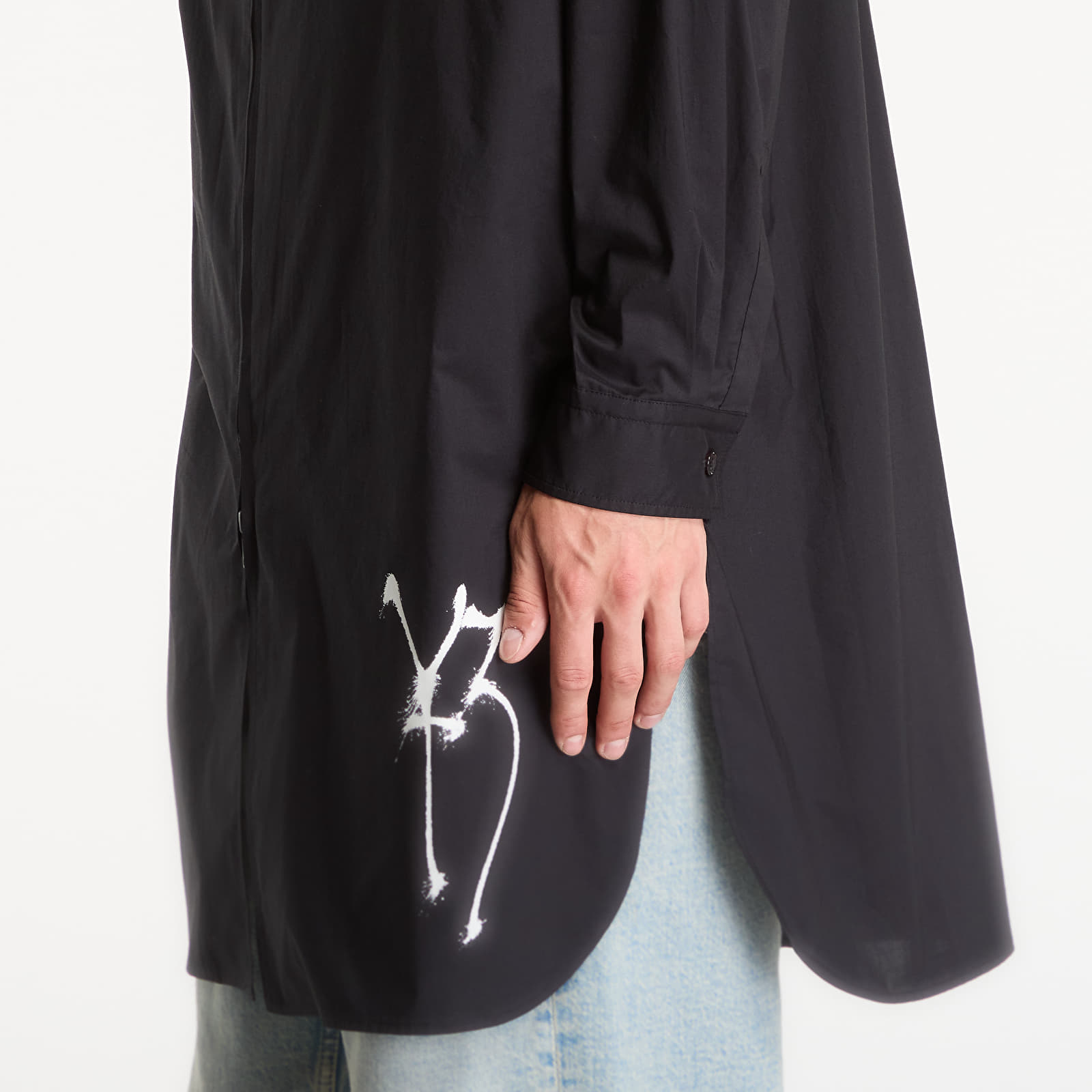 Shirts Y-3 Chito Graphic Hooded Cotton Shirt Black