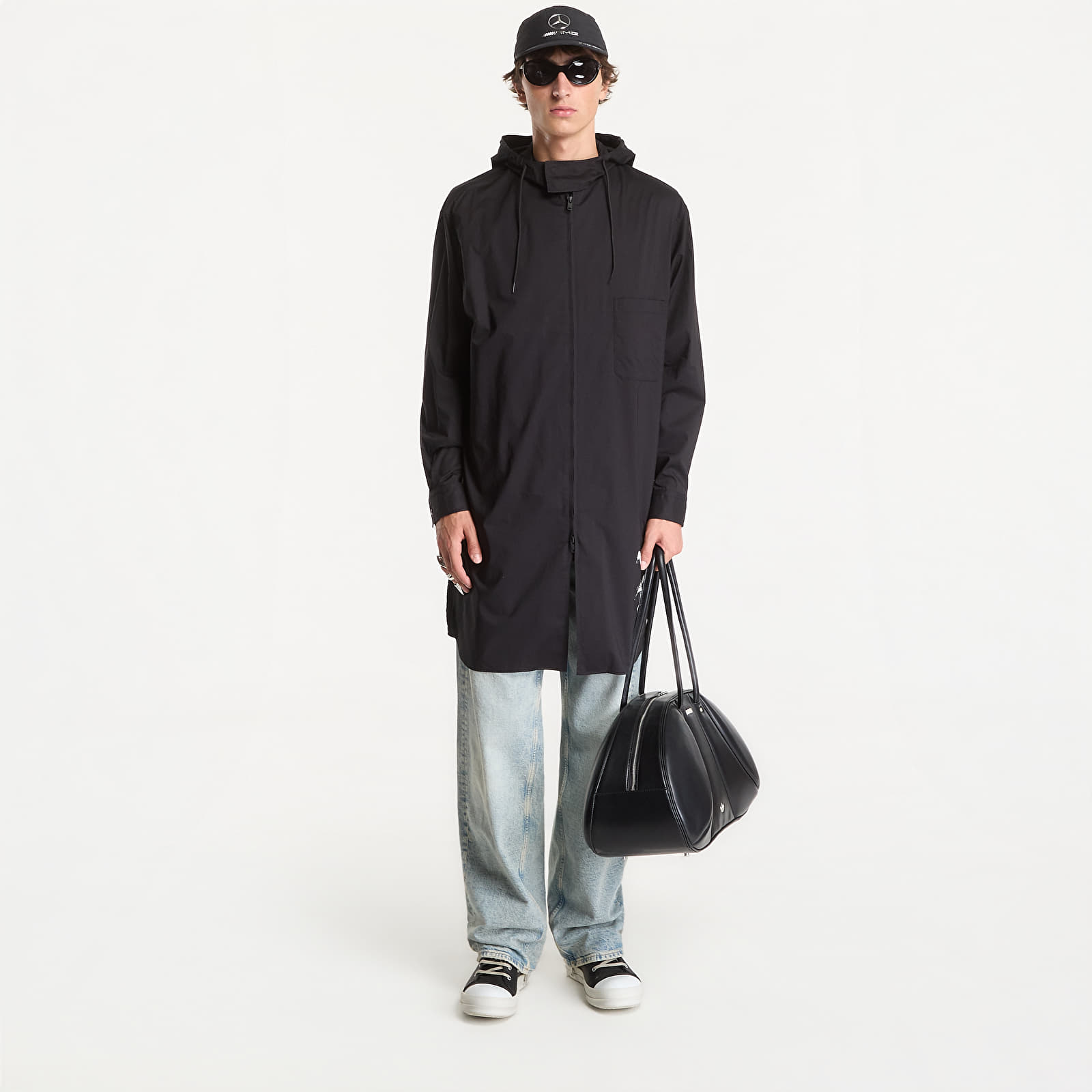 Shirts Y-3 Chito Graphic Hooded Cotton Shirt Black