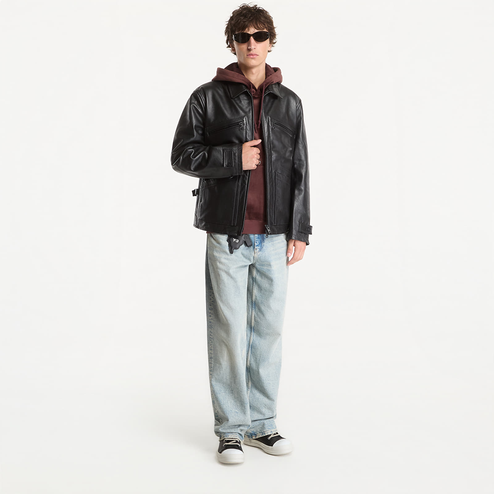 Jacken Y-3 Leather Blouson Black