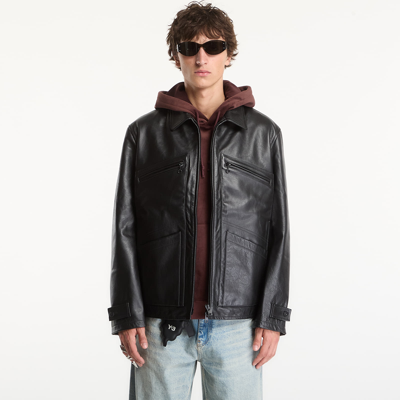Jacken Y-3 Leather Blouson Black