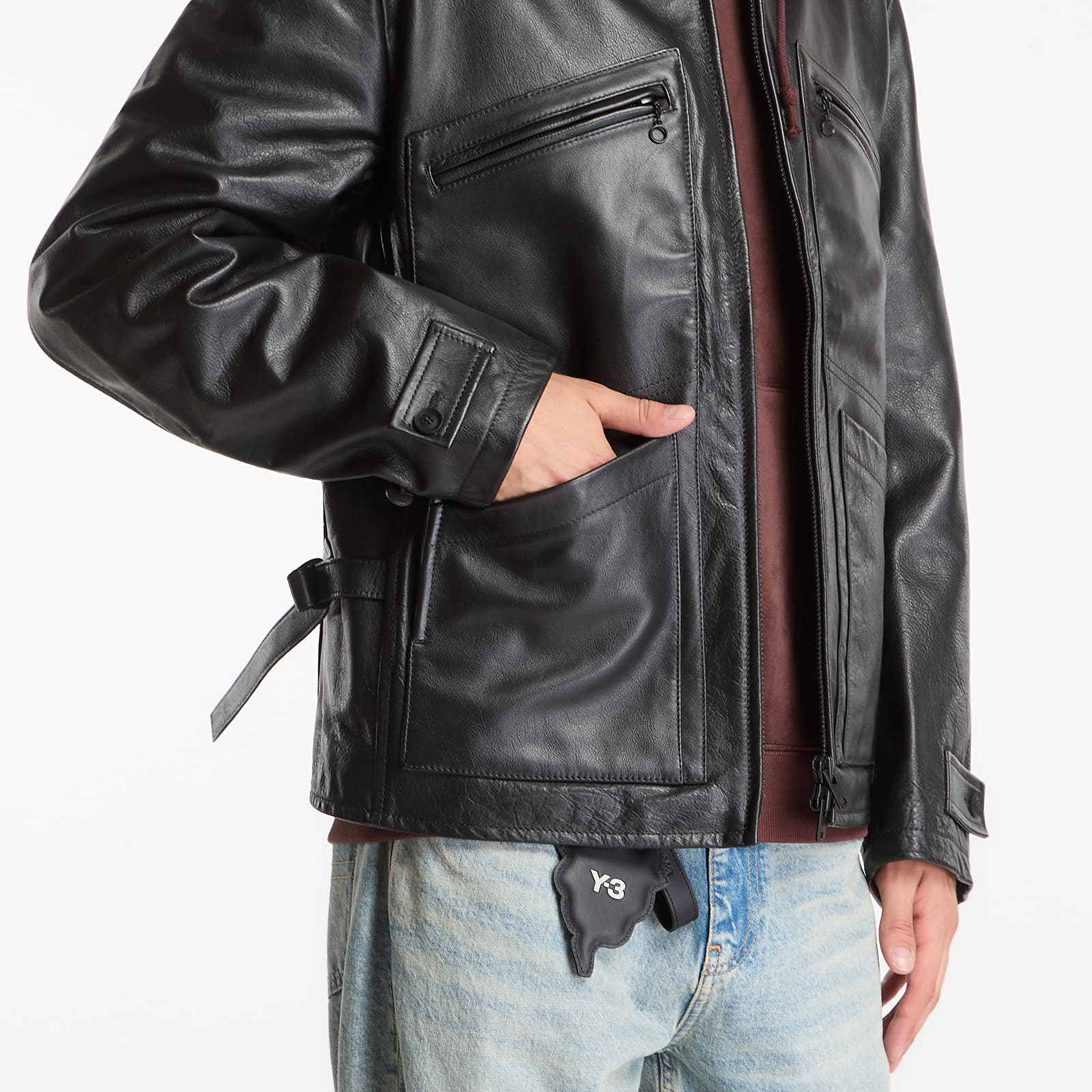 Jacken Y-3 Leather Blouson Black