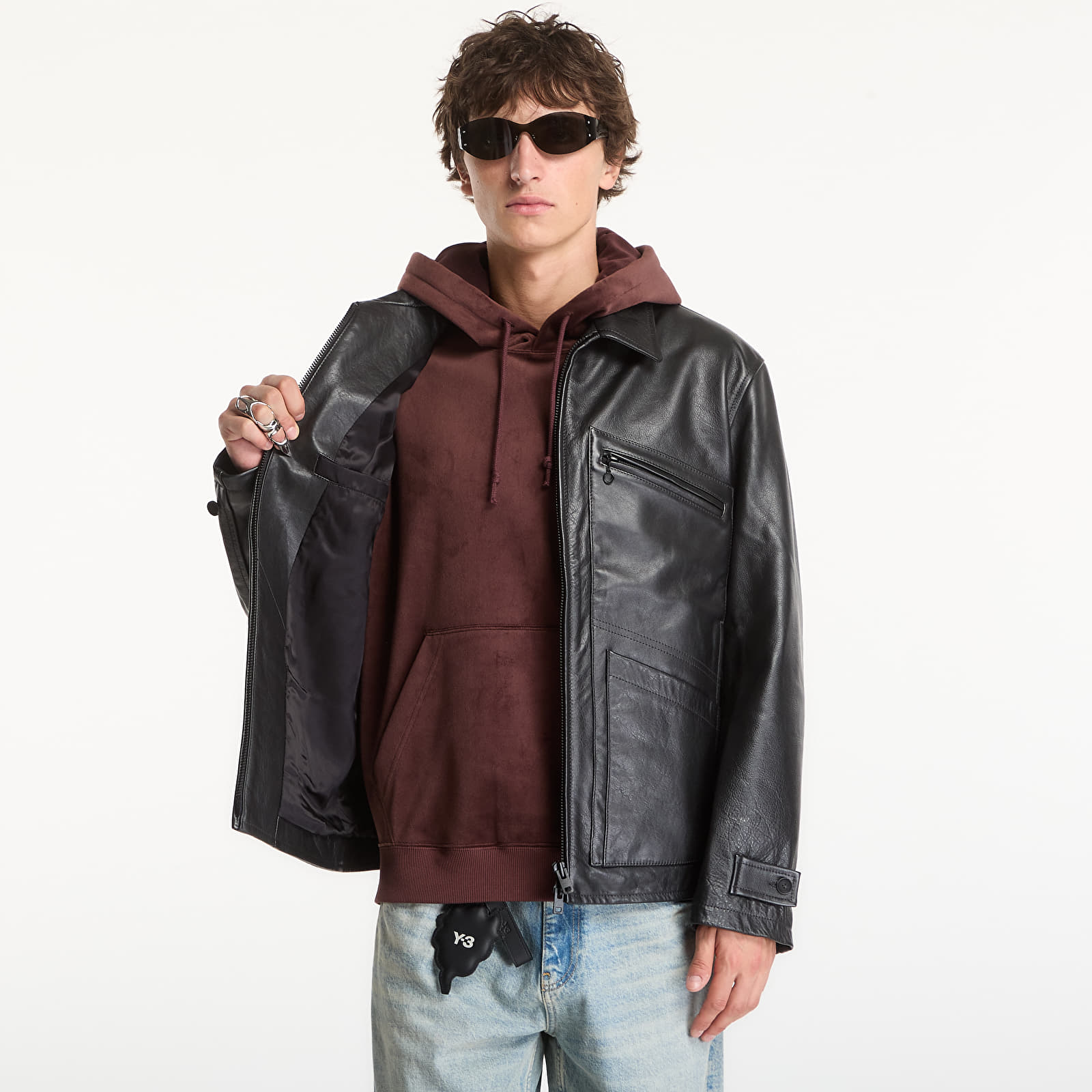 Jacken Y-3 Leather Blouson Black