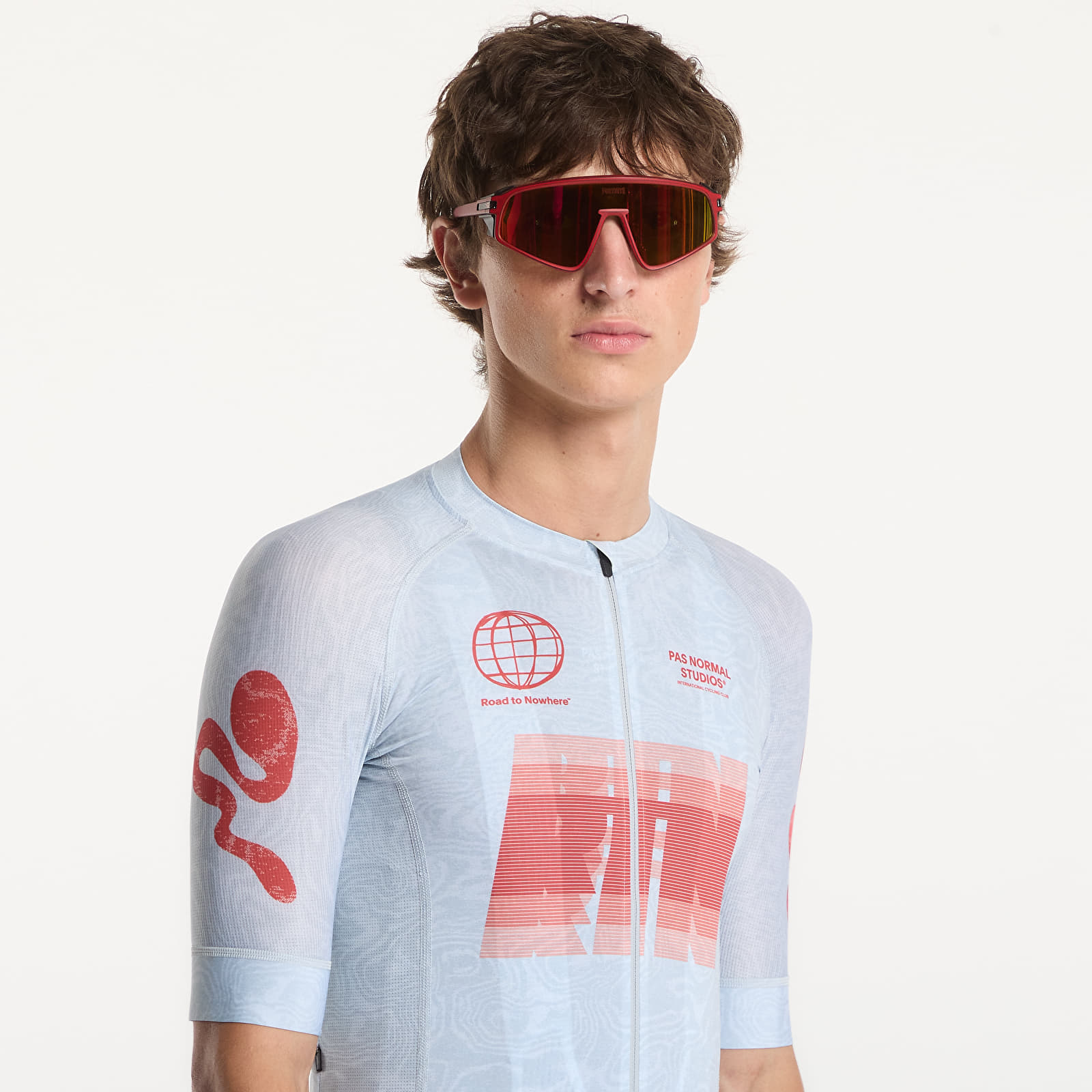 Maillots Pas Normal Studios Mechanism Logo Jersey AOP RTN Light Aqua