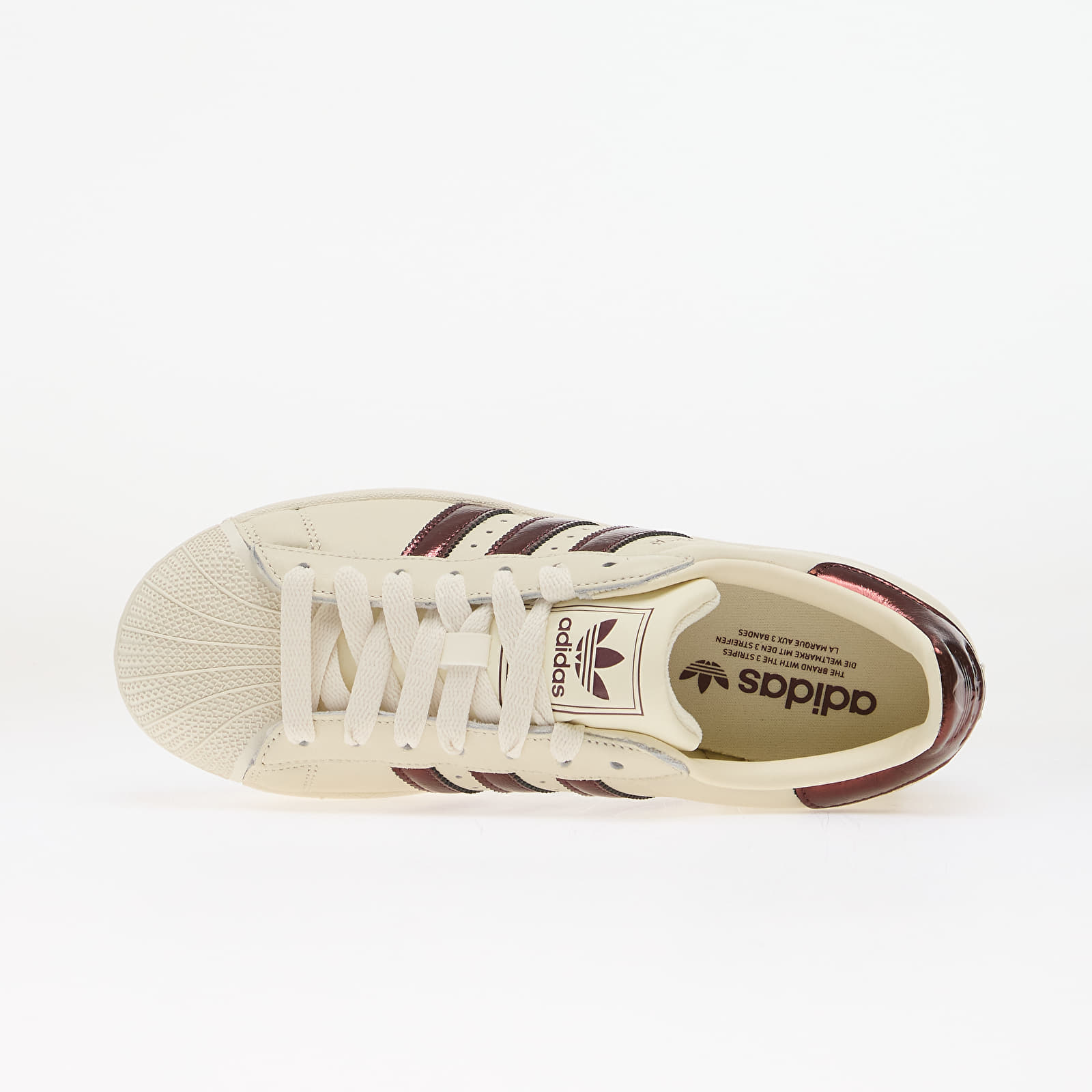 Scarpe donna adidas Superstar II Off White/ Maroon/ Gold Met.