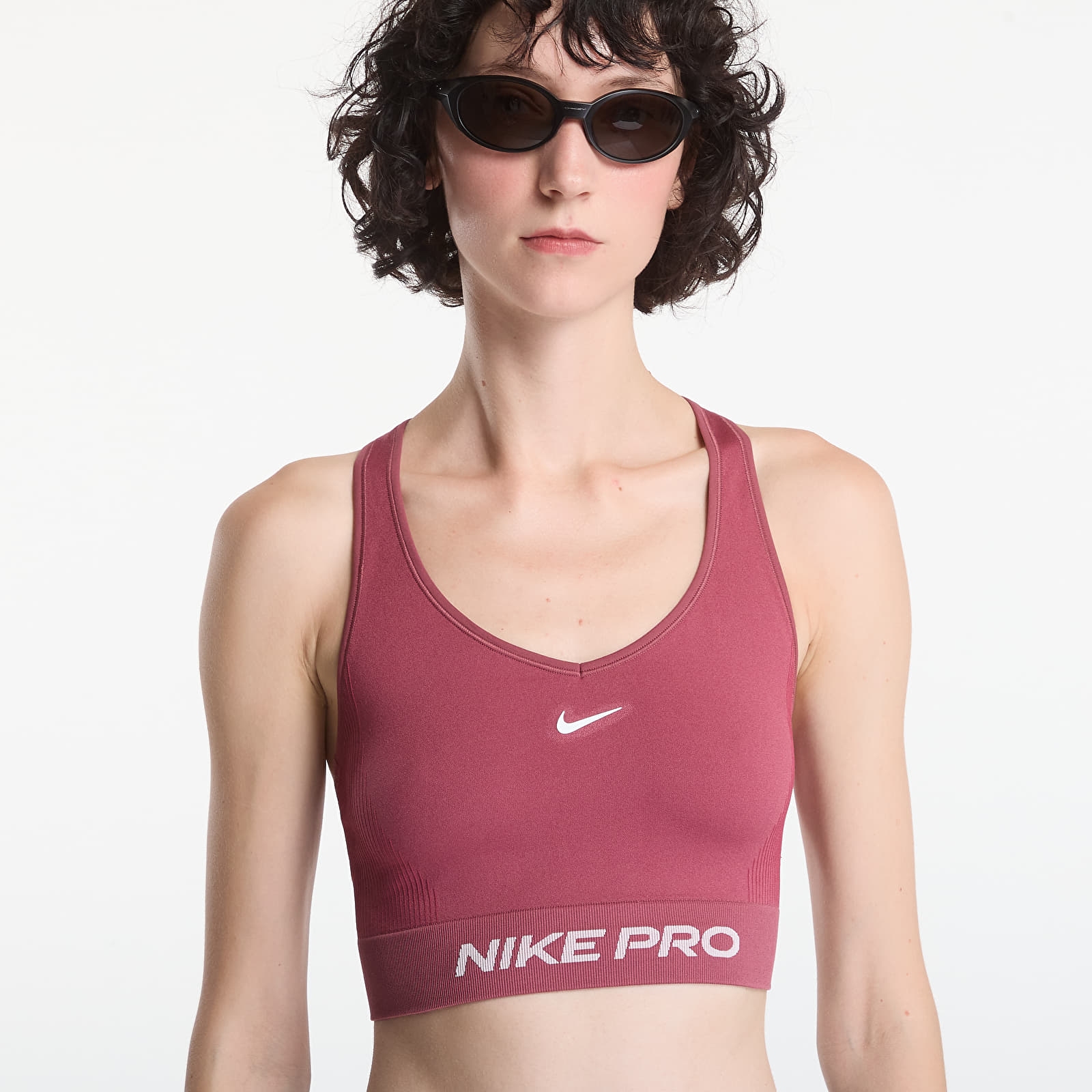 Melltartók Nike Pro Seamless Women's Dri-FIT Tank Top Pink Smoke/ White