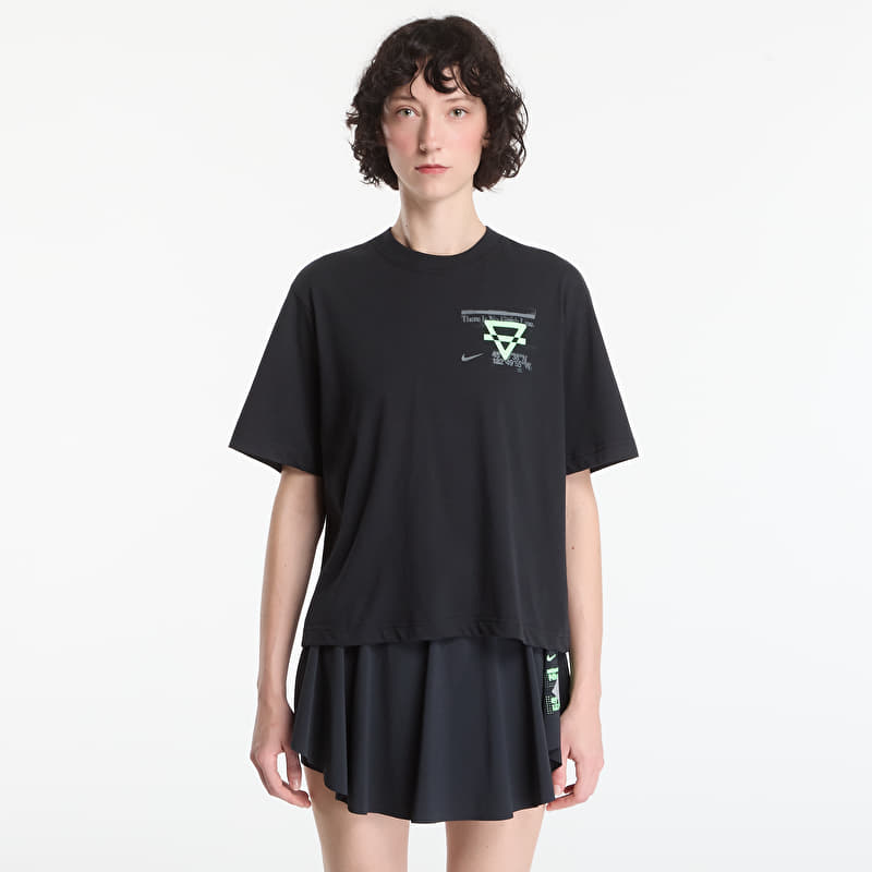 T-shirt Nike Swift Women's Dri-FIT Running T-Shirt Black/ No/ Illusion Green