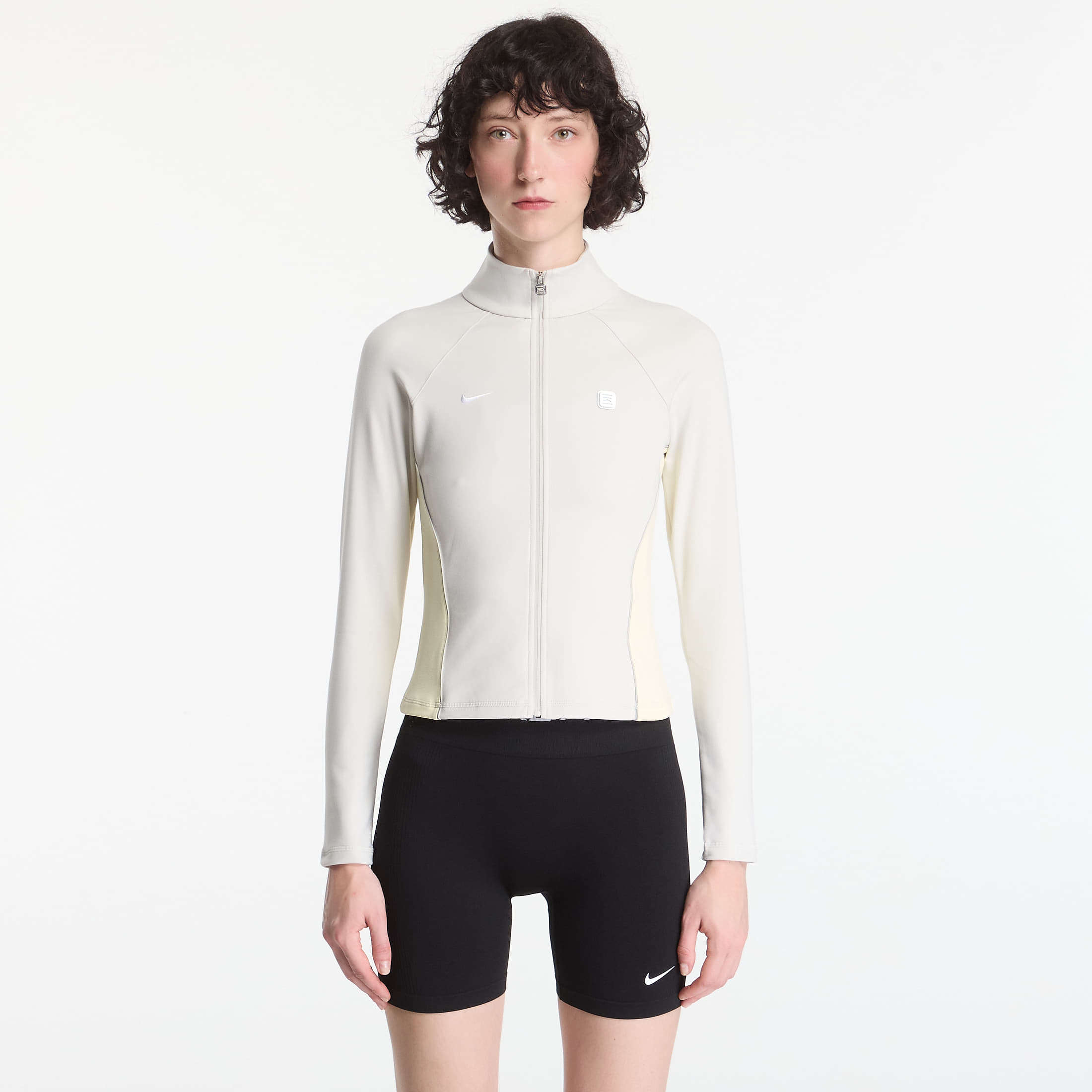 Mikina Nike Sportswear Women's Full-Zip Long-Sleeve Top Light Bone/ Alabaster L