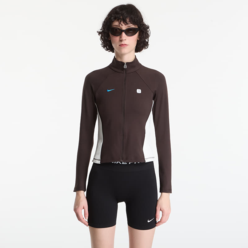 Nike Sportswear Women's Full-Zip Long-Sleeve Top Velvet Brown/ Sail