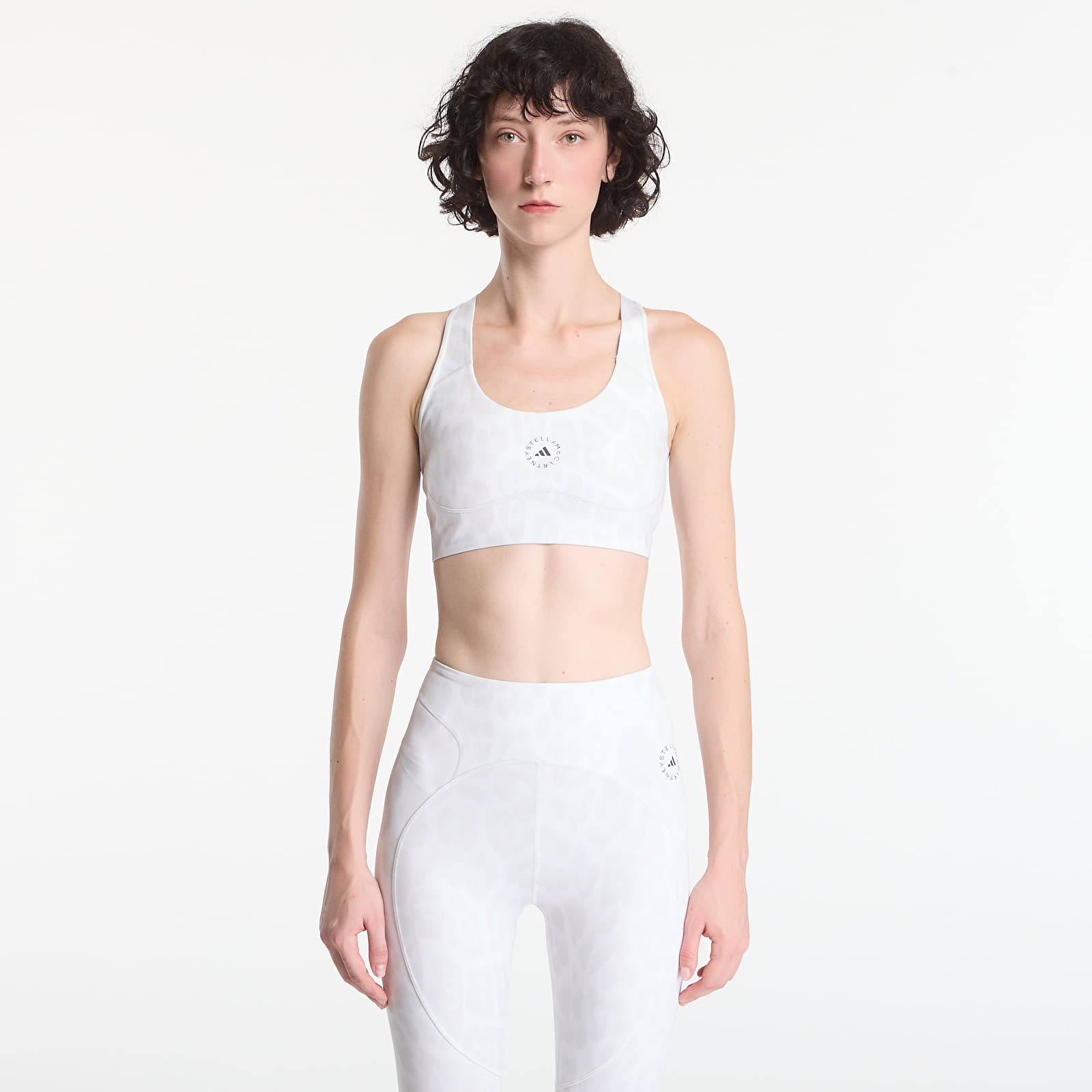 Bras adidas by Stella McCartney Primeliftimpact Training Bra Medium Support Printed Core White/ Orbit Grey
