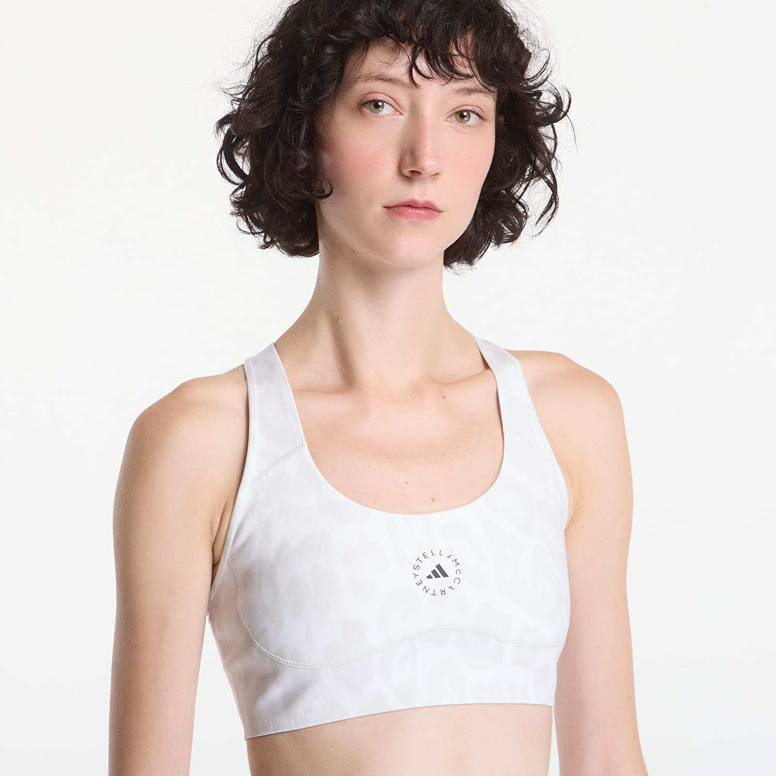 Bras adidas by Stella McCartney Primeliftimpact Training Bra Medium Support Printed Core White/ Orbit Grey