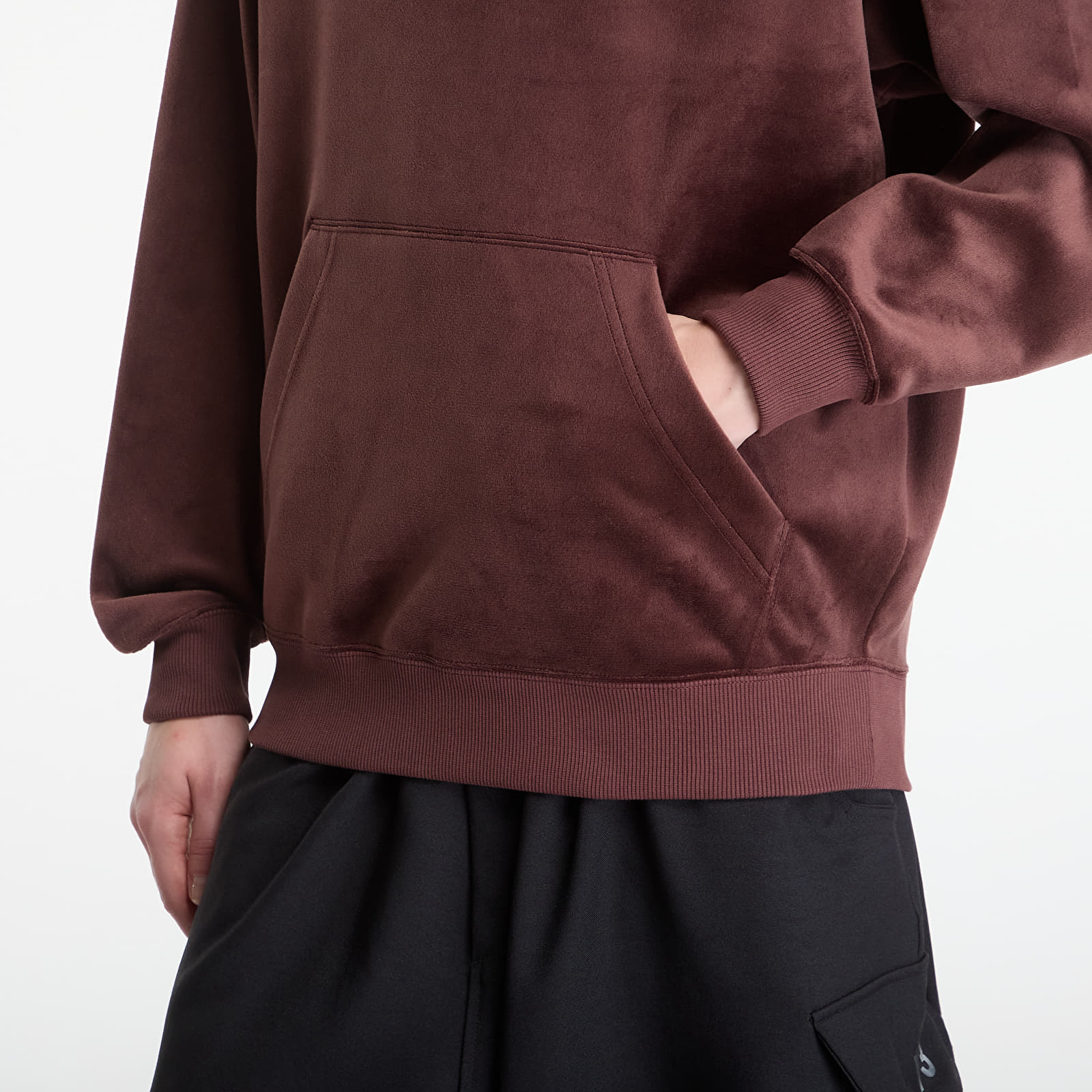 Mikiny Y-3 Velvet Corduroy Hoodie UNISEX Night Red