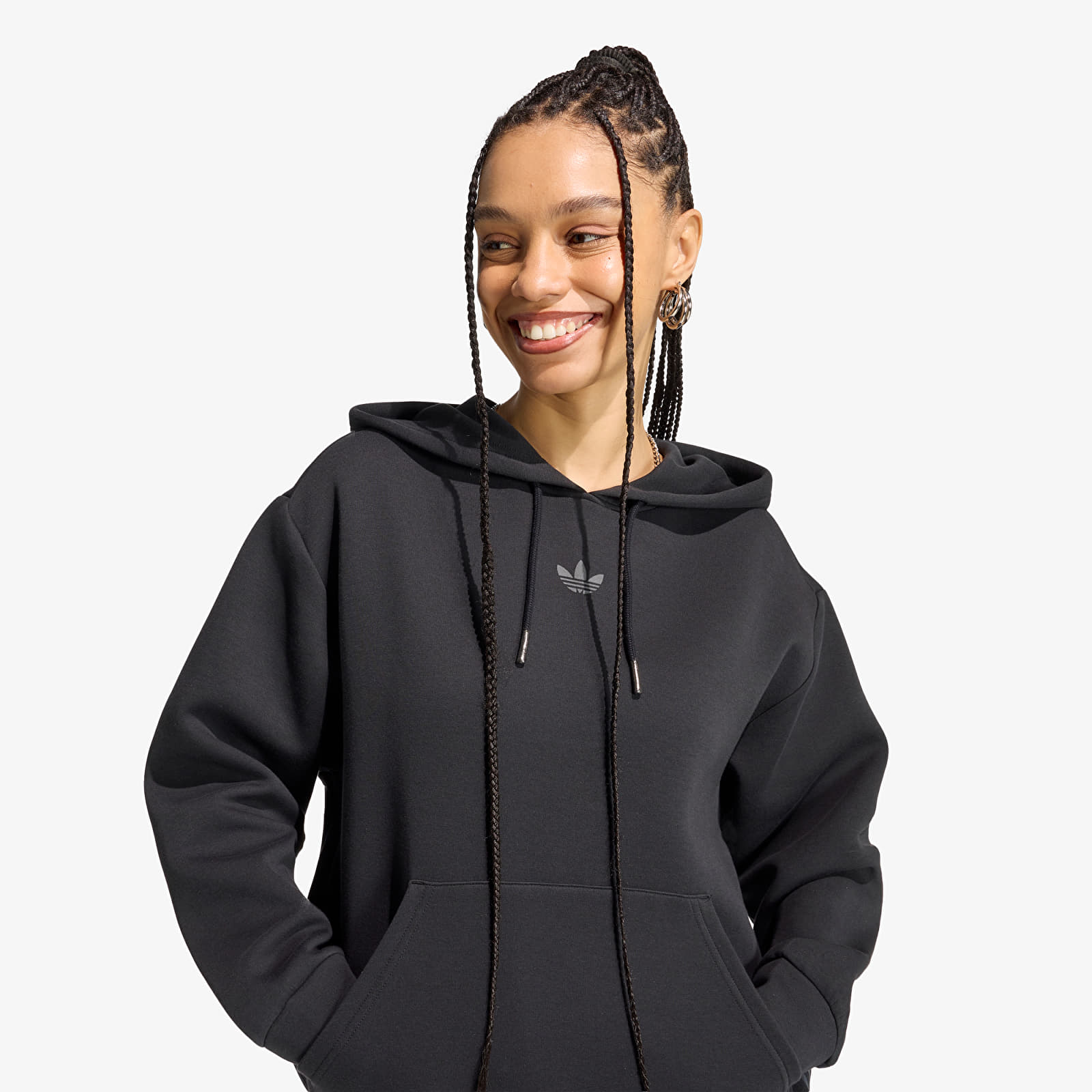 Hoodies and sweatshirts  adidas Spacer Hoodie Black/ Black Reflective/ Night Grey