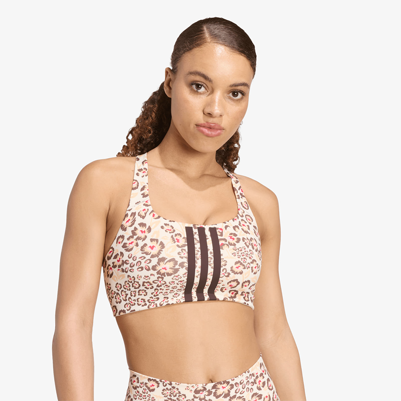 Bras adidas x Farm Rio Optime Bra Ecru Tint/ Multicolor/ Shadow Brown