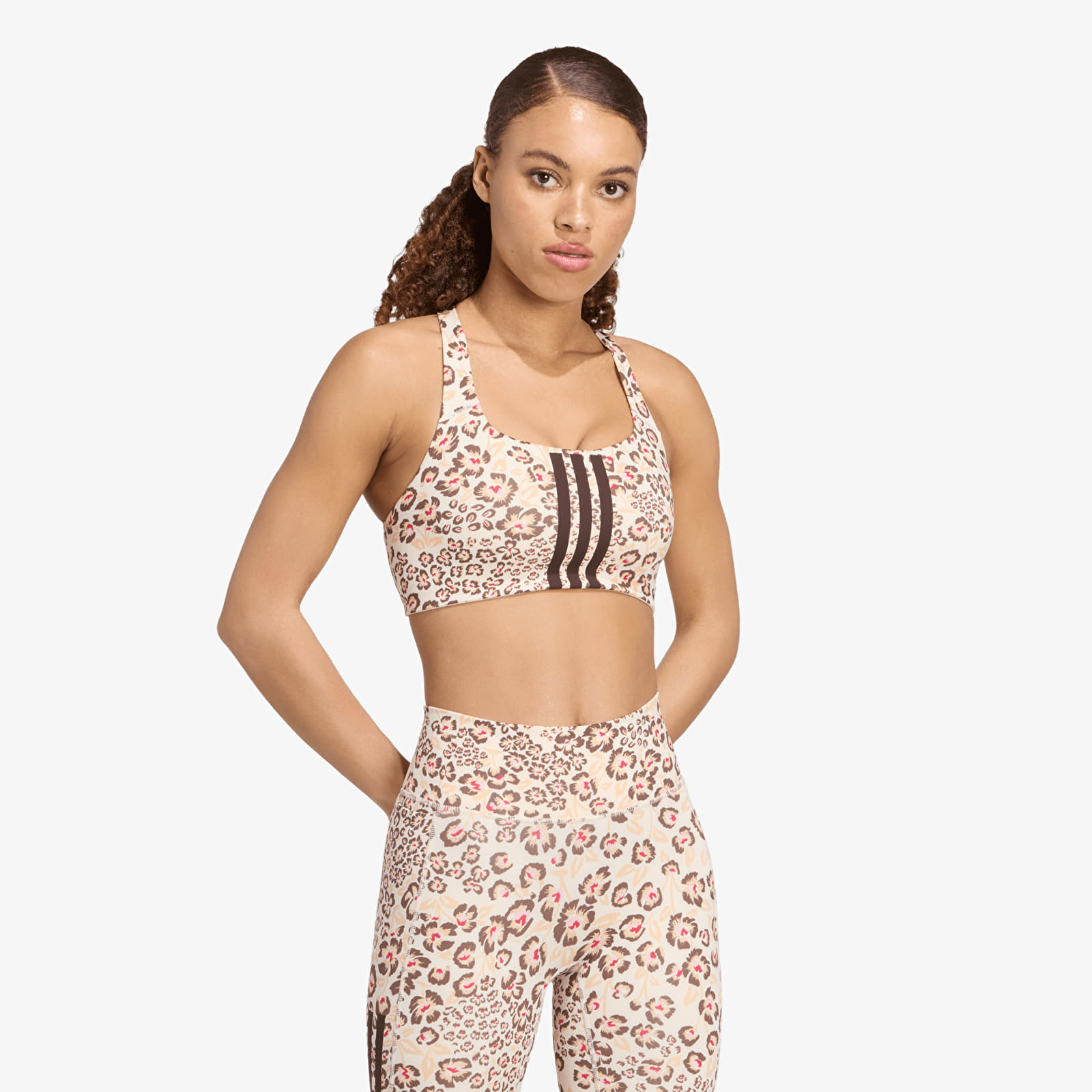 Bras adidas x Farm Rio Optime Bra Ecru Tint/ Multicolor/ Shadow Brown