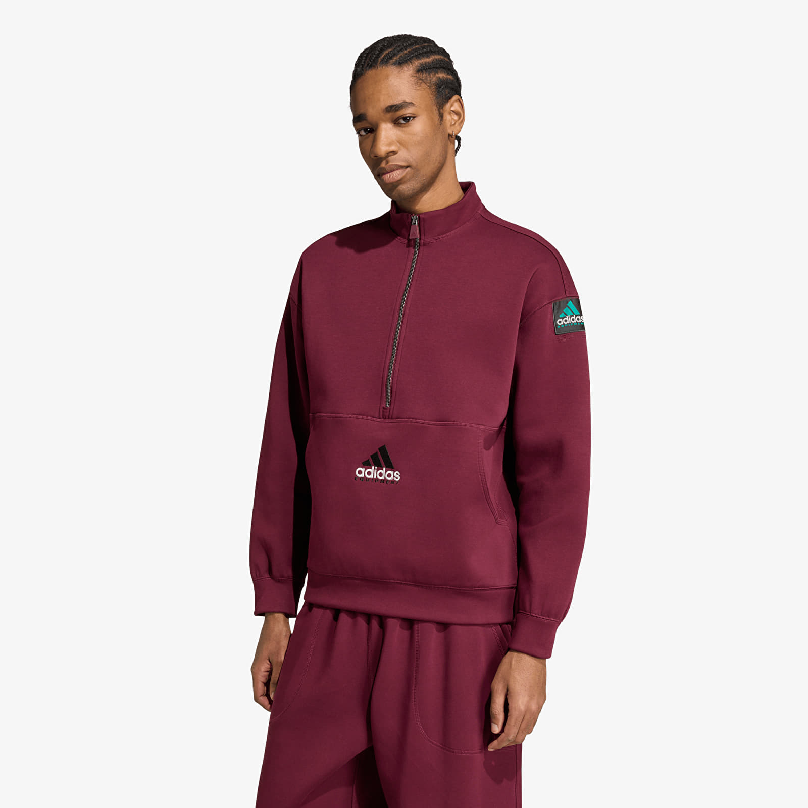 Hoodies and sweatshirts  adidas Equipment Spacer Half-zip Maroon