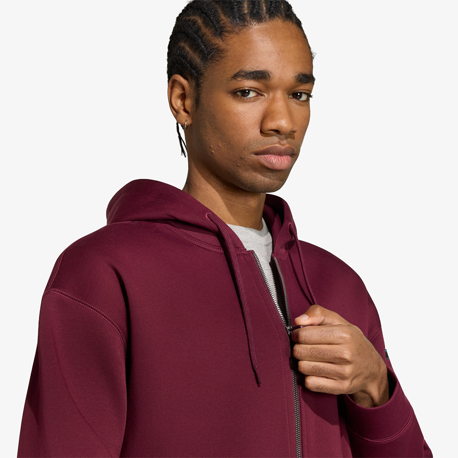 Hettegensere og sweatshirts adidas Spacer Full Zip Hoodie Maroon