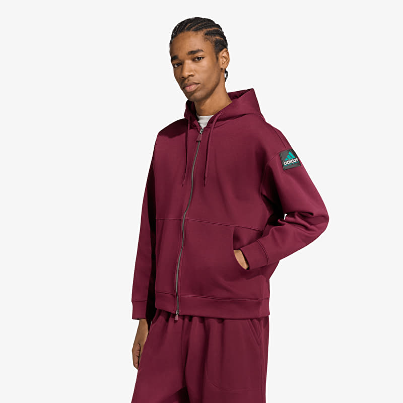 Sweatshirt adidas Spacer Full Zip Hoodie Maroon