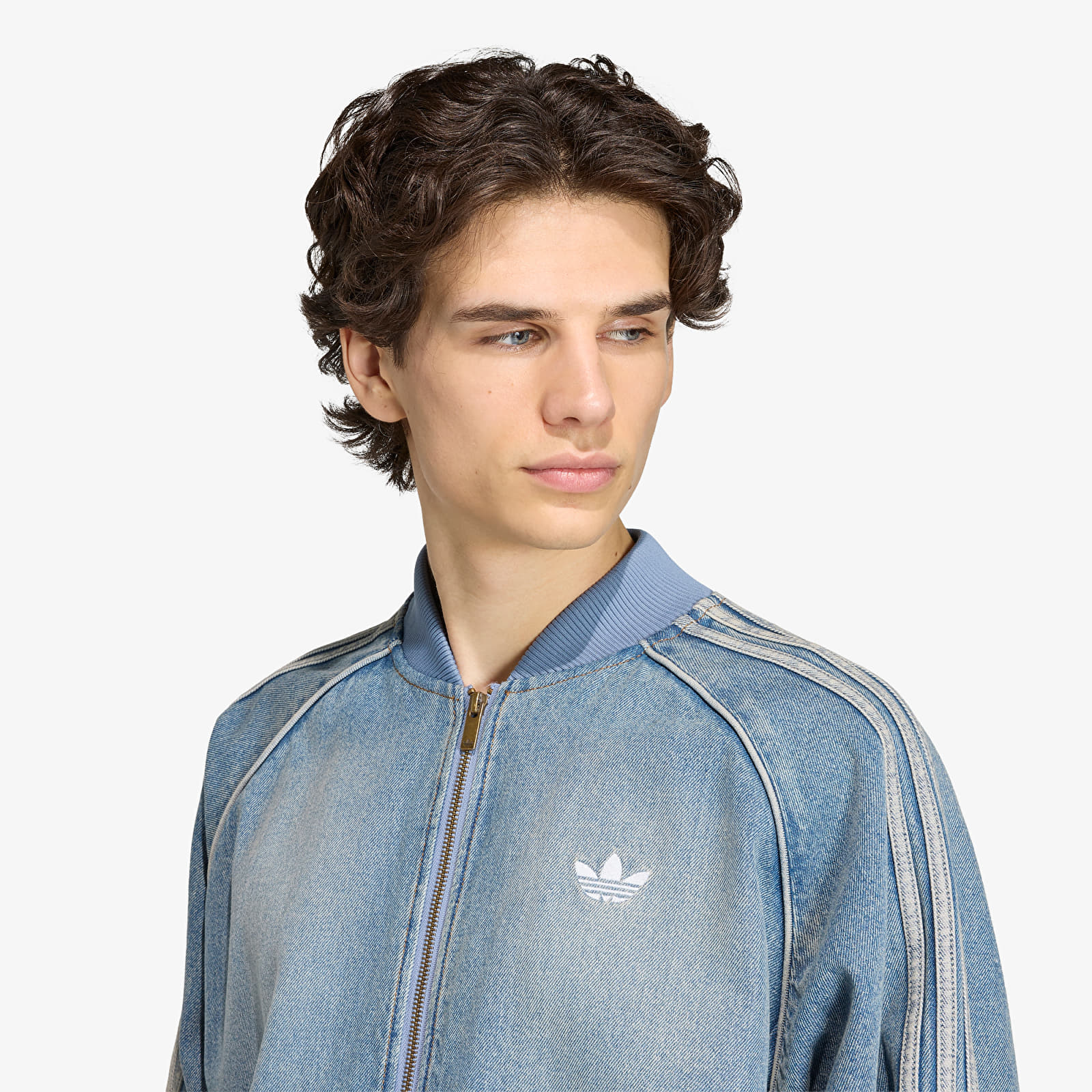 Bundy adidas SST Adicolor Denim Tracktop Worn Blue Denim