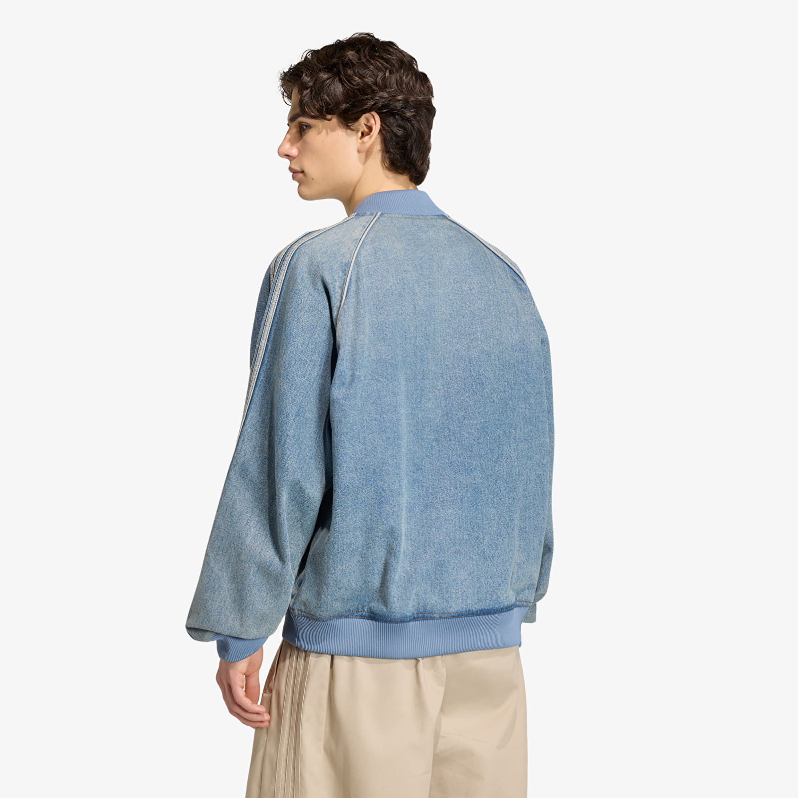Bundy adidas SST Adicolor Denim Tracktop Worn Blue Denim