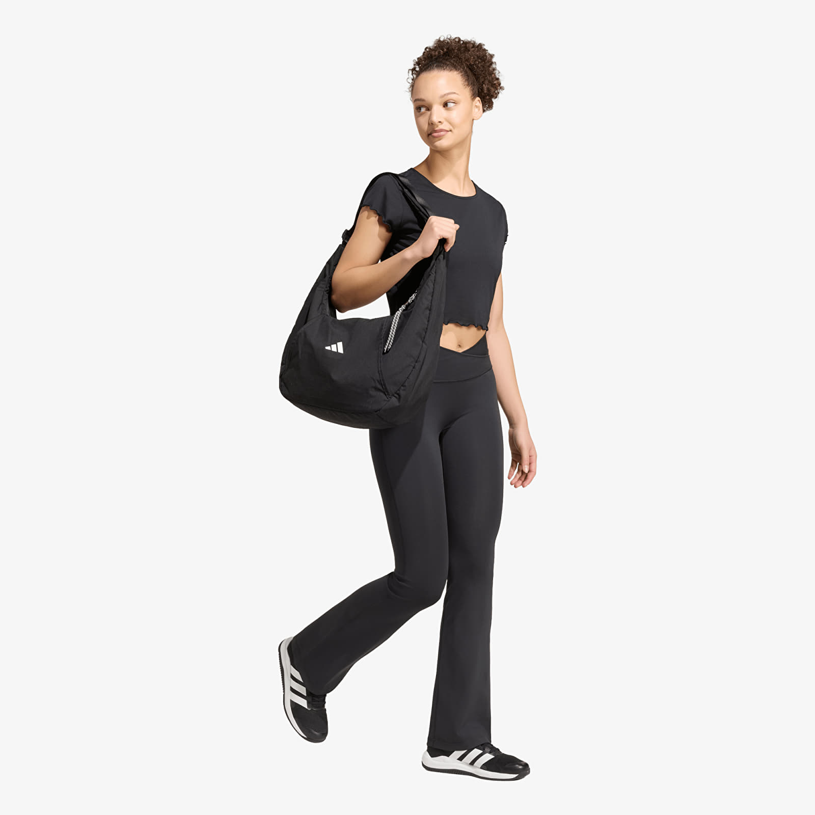 Leggings adidas 3-Stripes Studio All Me Flare X-Over Leggings Black