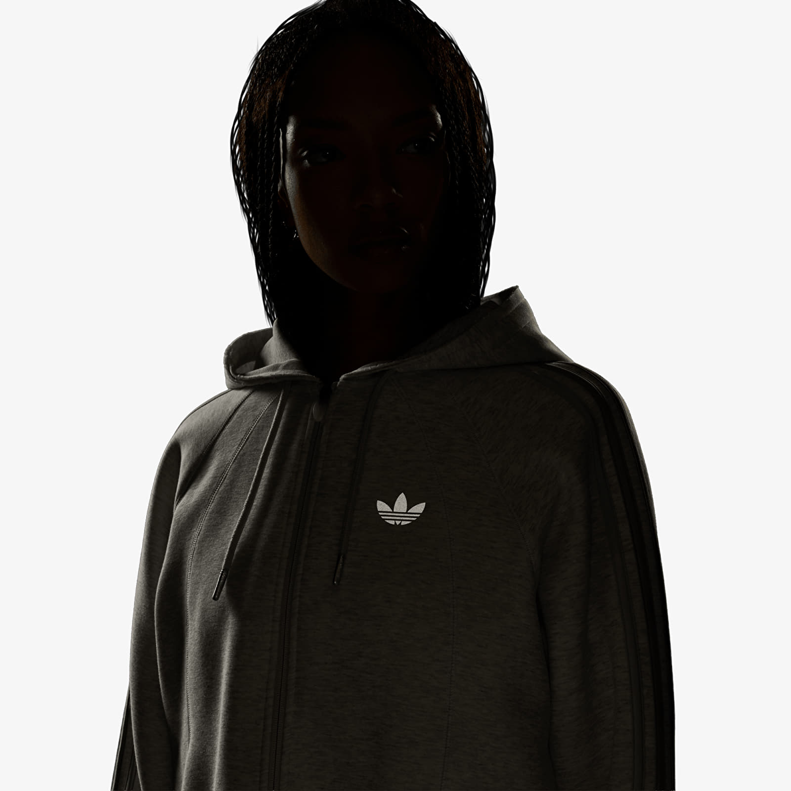 Hoodies and sweatshirts  adidas SST 2.0 Cropped Hoody Light Grey Heather/ Light Grey Heather