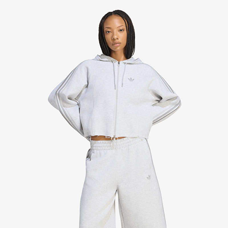 Mikina adidas SST 2.0 Cropped Hoody Light Grey Heather/ Light Grey Heather