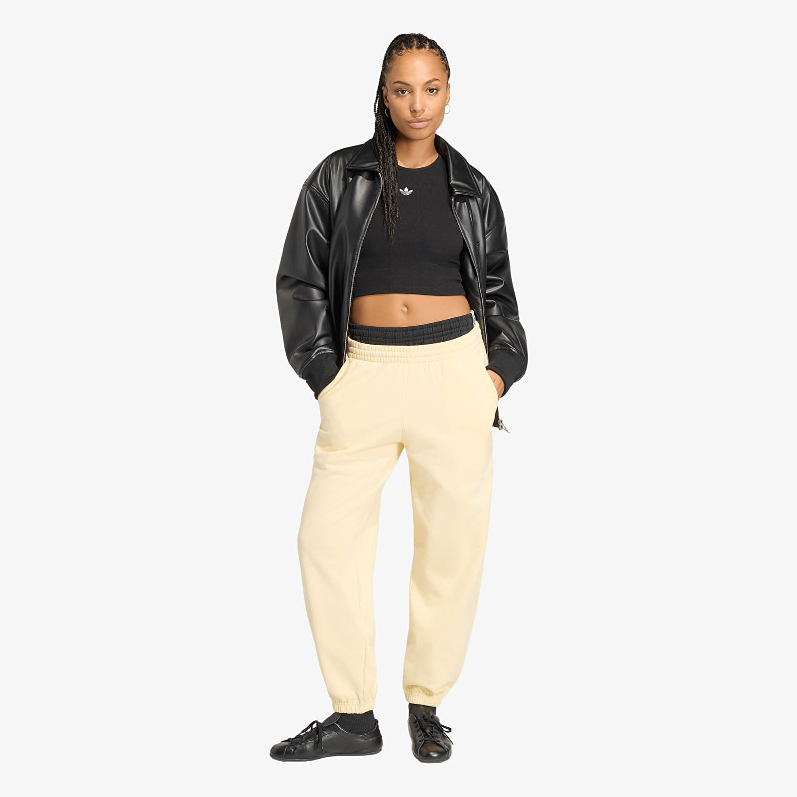 Jogginghosen für Frauen adidas Essentials French Terry Jogger Pants Warm Vanilla