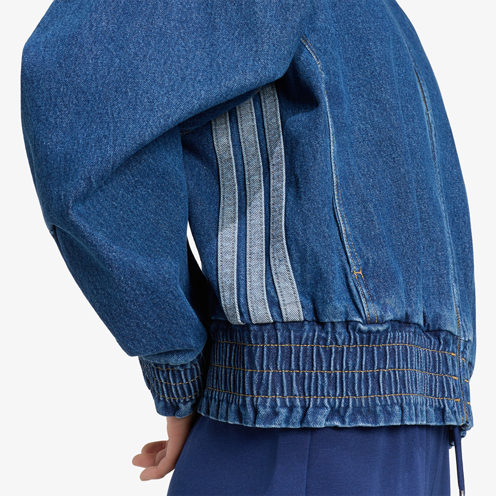 Geci adidas Stadium Washed Denim Loose Fit Jacket Preloved Ink