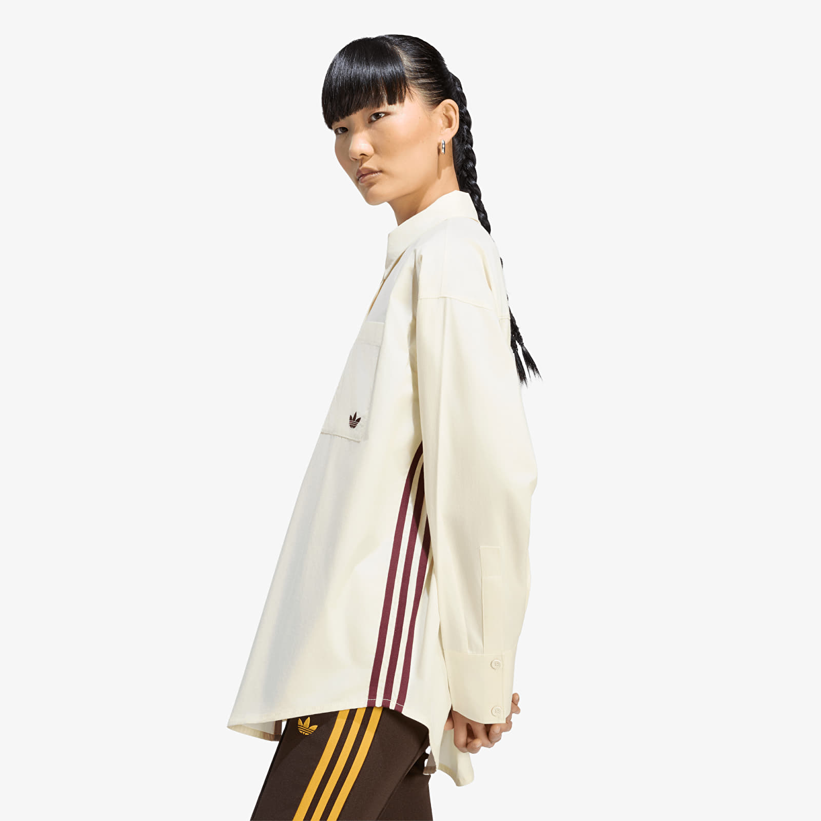 Cămăși adidas Badigirl Striped Shirt Cream White