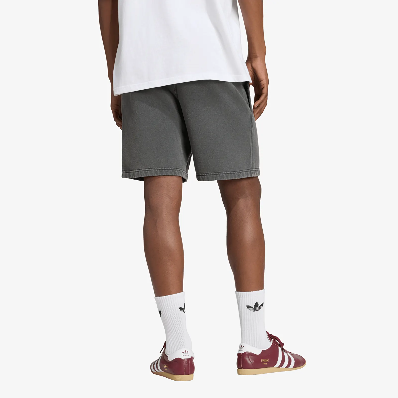 Shorts adidas Trefoil Essentials Washed Mid-thigh Fleece Shorts Black