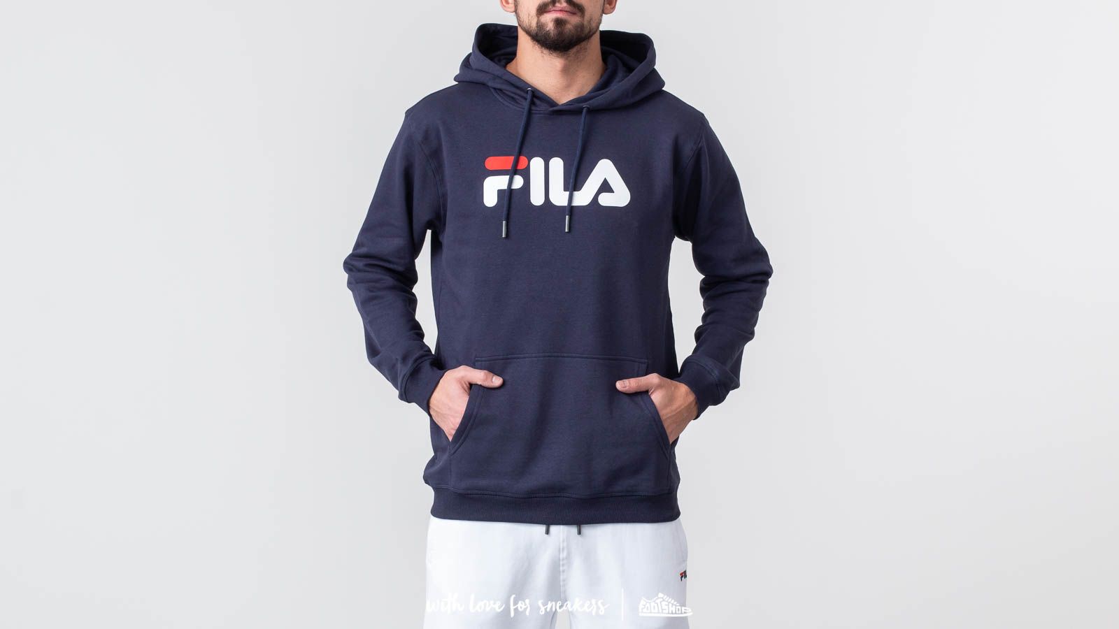 Navy blue fila online hoodie