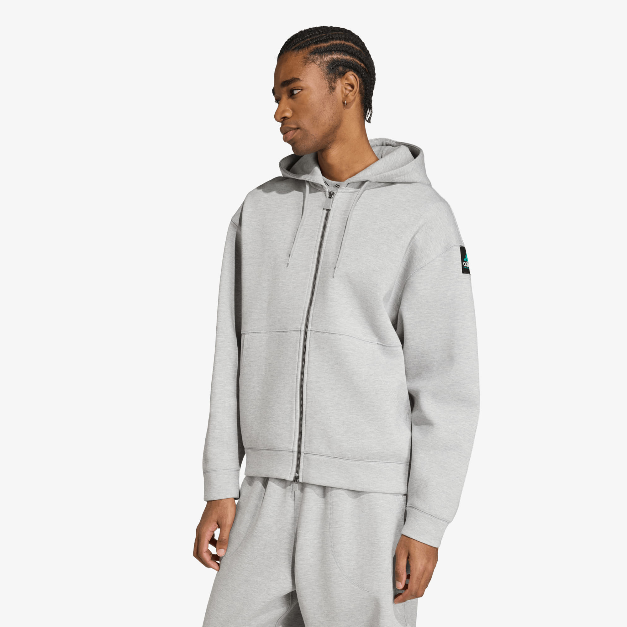 Суитшърт adidas Spacer Full Zip Hoodie Medium Grey Heather M