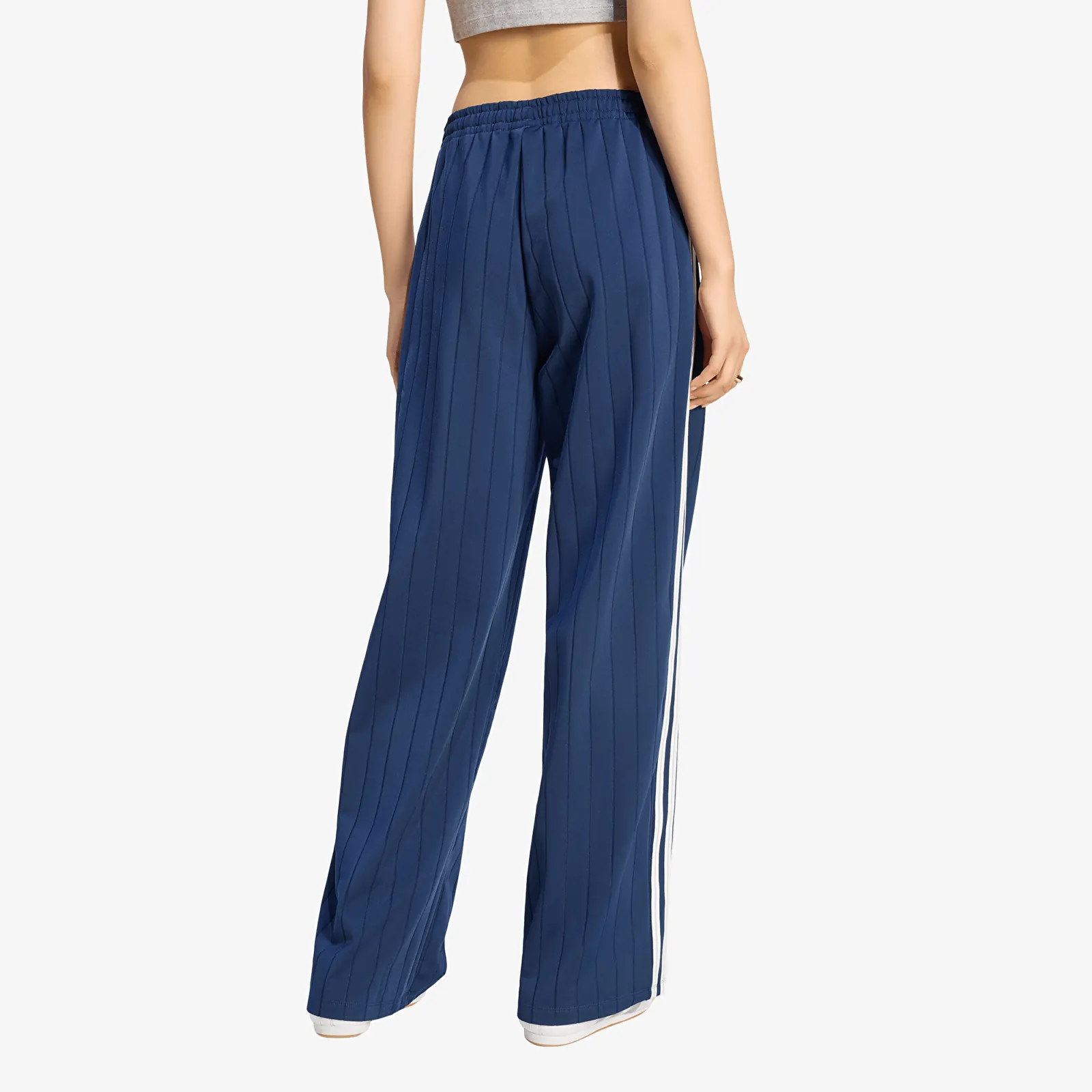 Trenirka hlače  adidas Pinstripe Firebird Loose Trackpant Night Indigo/ White/ Grey Two
