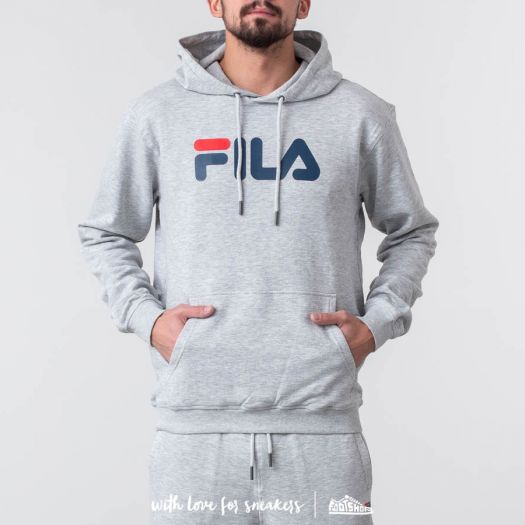Hoodies and sweatshirts FILA Pure Hoodie Light Grey Melange Bros Footshop
