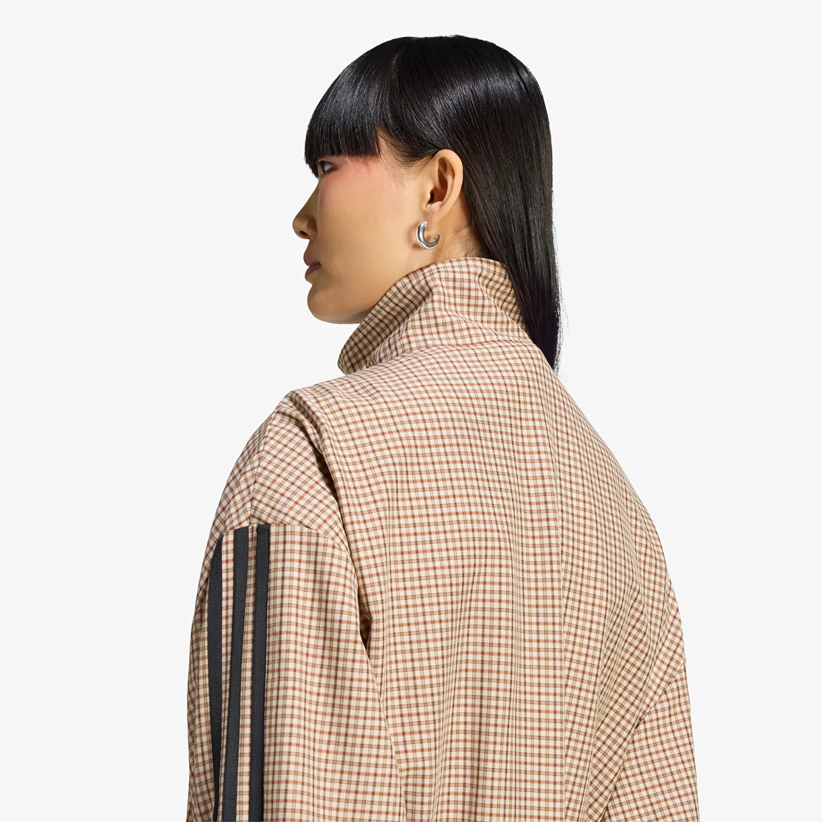 Bundy adidas Badigirl Checks Track Top Crystal Linen/ Aurora Coffee/ Orbit Green/ Vermillion