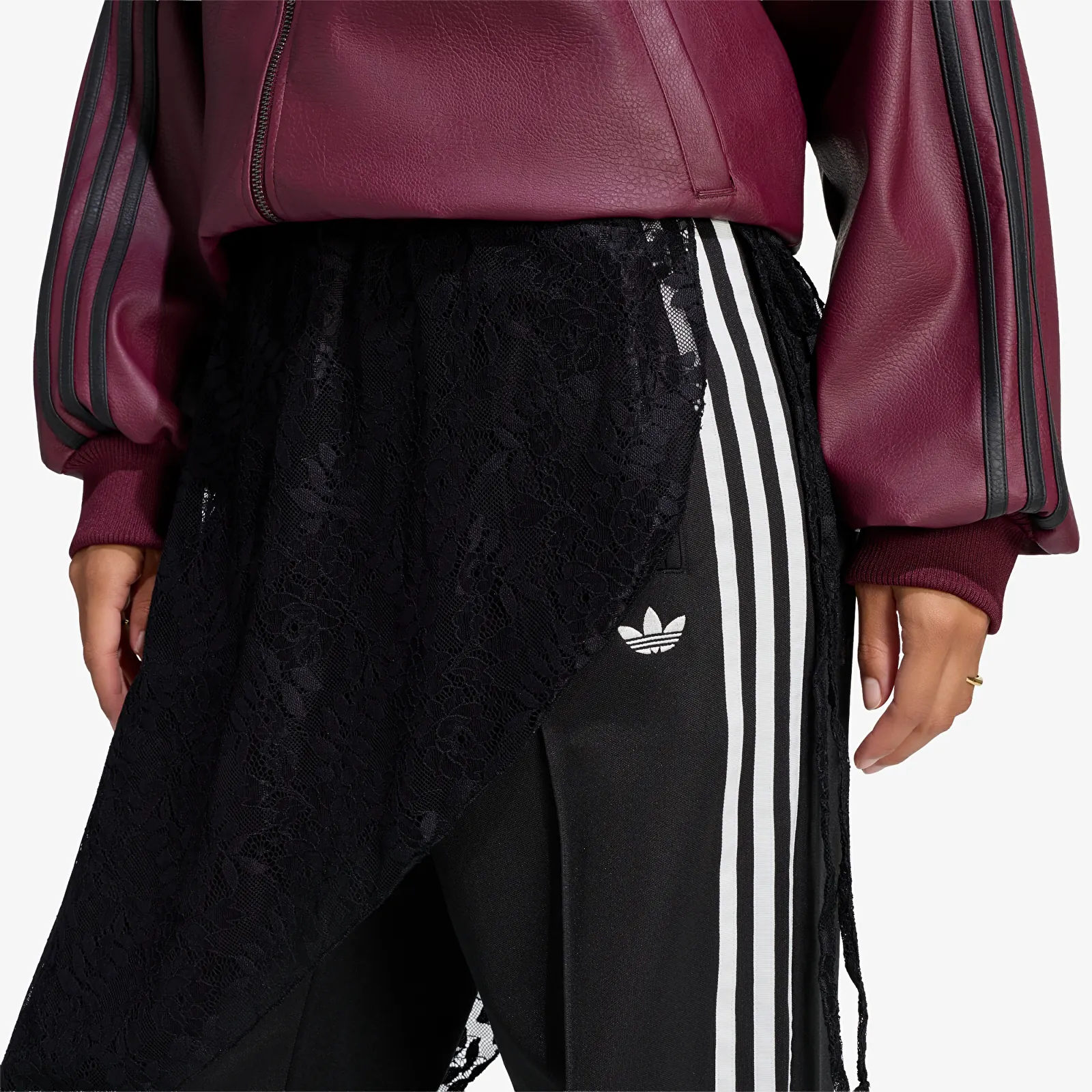 Jogger Pants adidas 2In1 Firebird Loose Track Pants With Lace Skirt Black