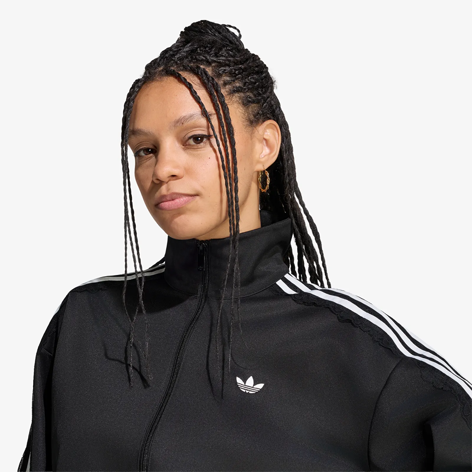 Geci adidas Lace Oversized Archive Track Top Black