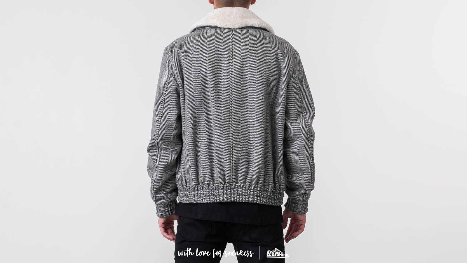 Jackets Alexandre Mattiussi Shearling Collar Zipped Jacket Black/ White