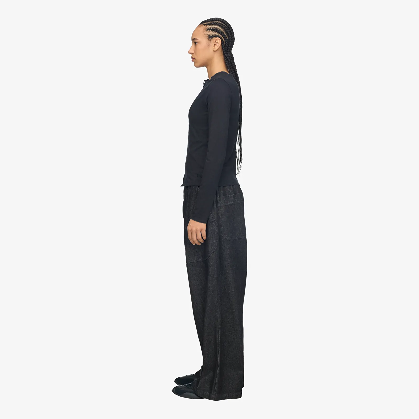 T-shirts Y-3 Fitted Long Sleeve Tee Black