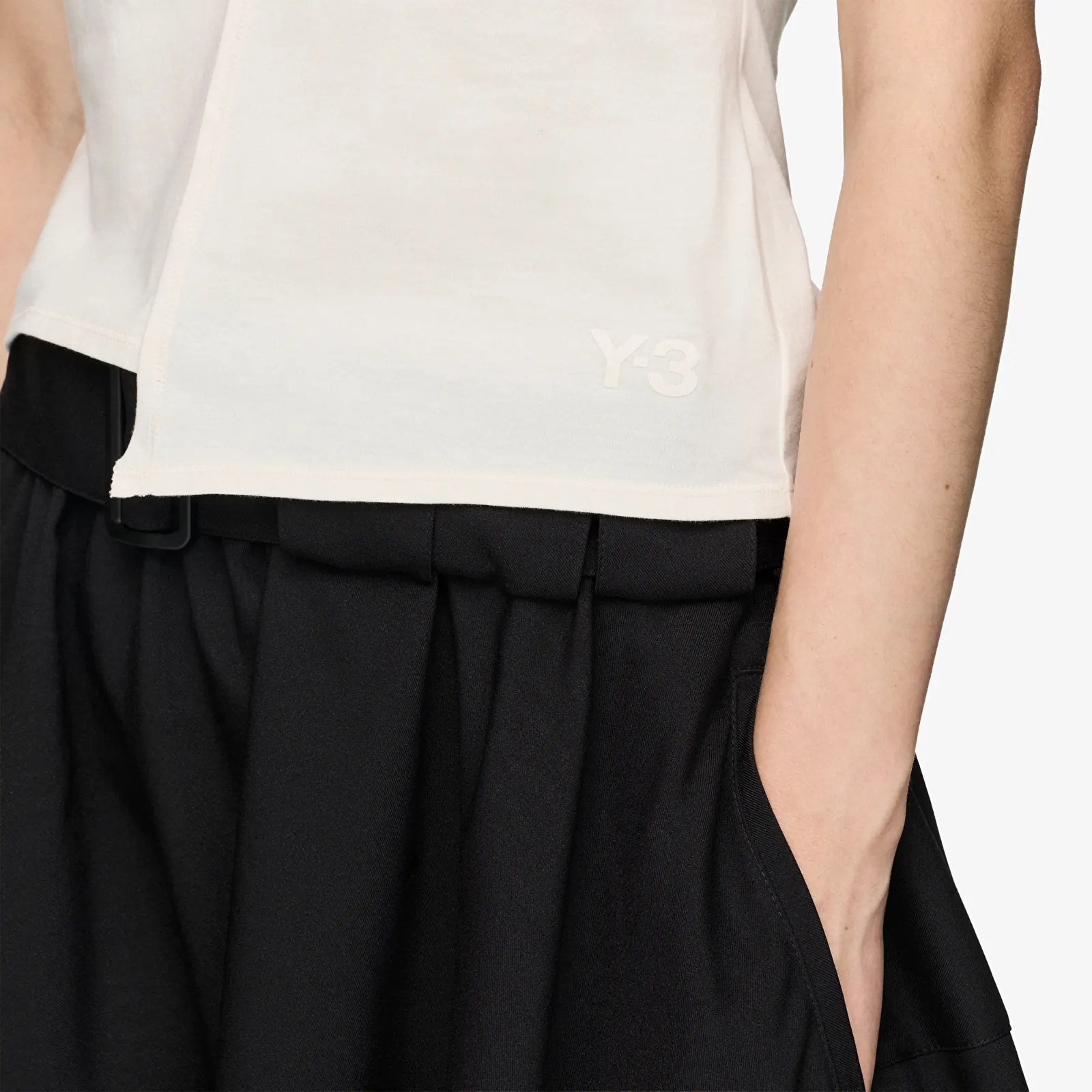 T-shirts  Y-3 Fitted Short Sleeve Tee Chalk White