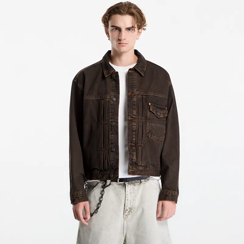 Vans Check 5 Denim Trucker Jacket Black/ Vintage Cocoa