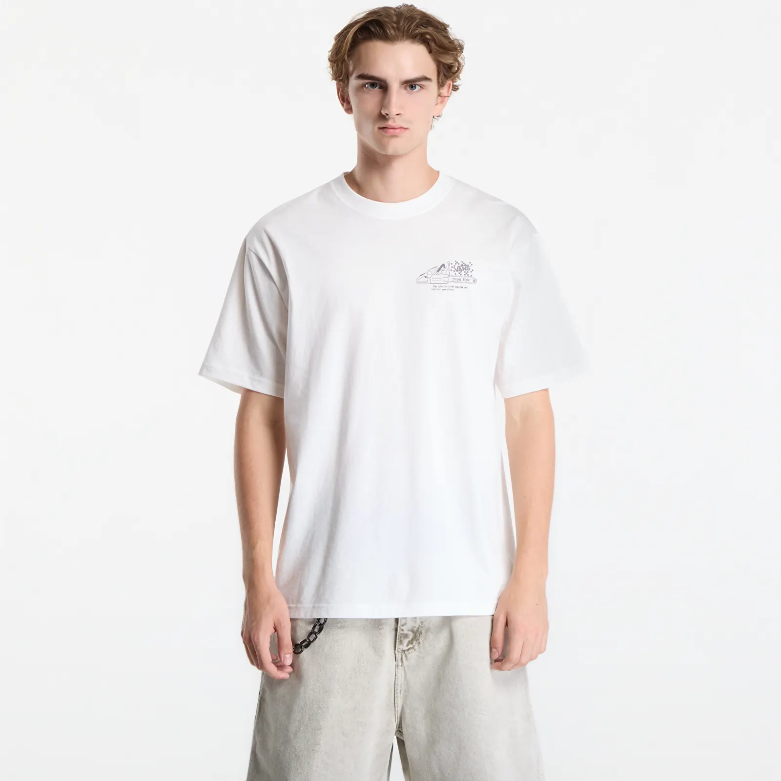 Ανδρικά μπλουζάκια Vans Dirt Trip SS Tee White