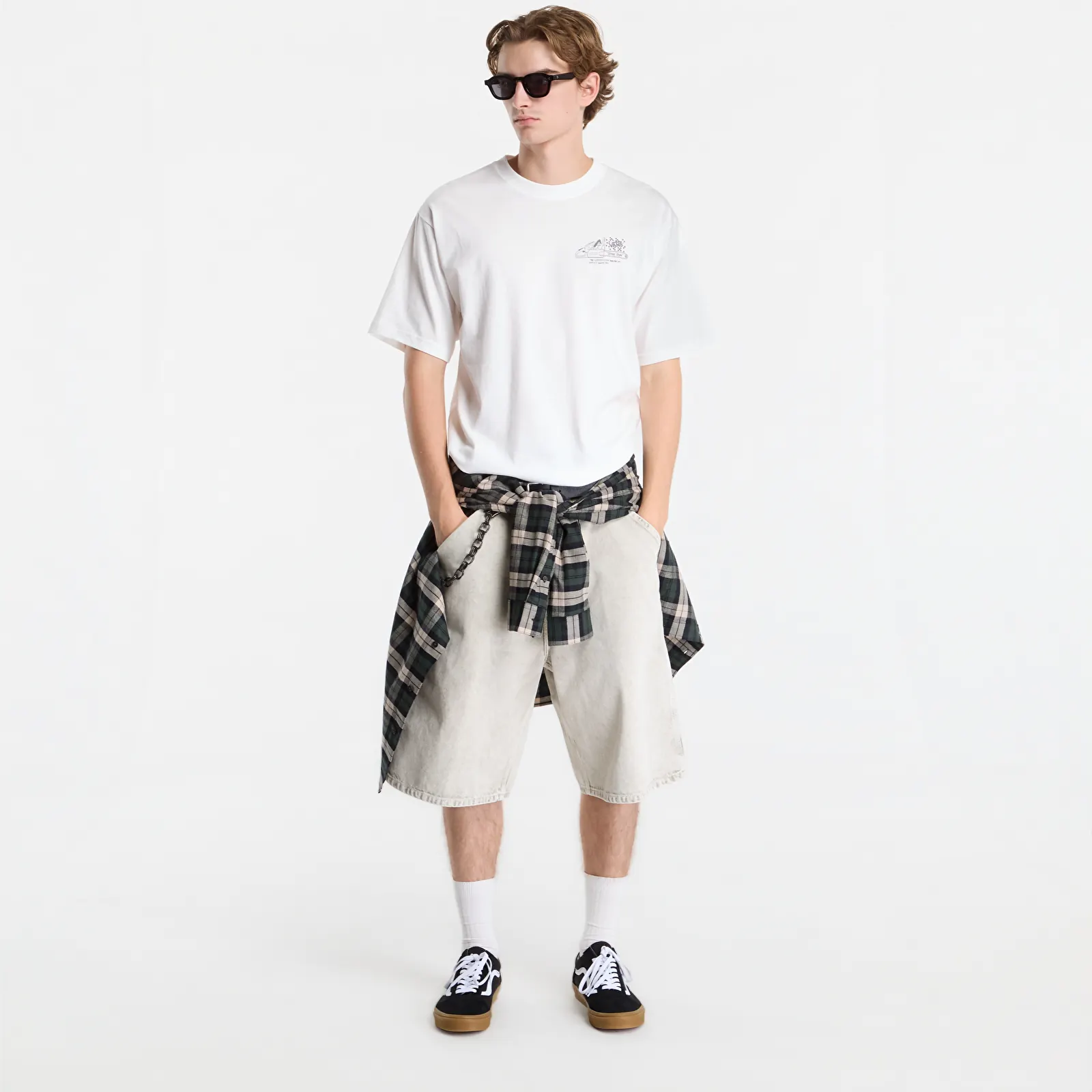 Ανδρικά μπλουζάκια Vans Dirt Trip SS Tee White