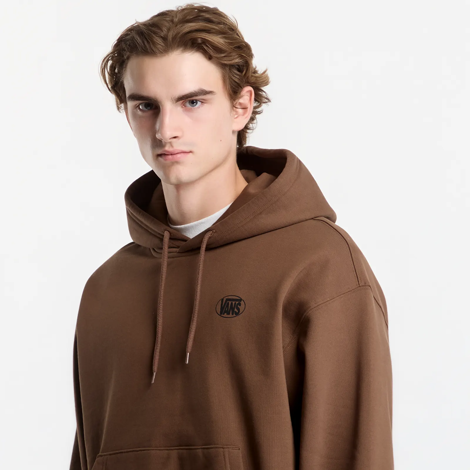 Pánske mikiny Vans Oval Logo Pullover Vintage Cocoa