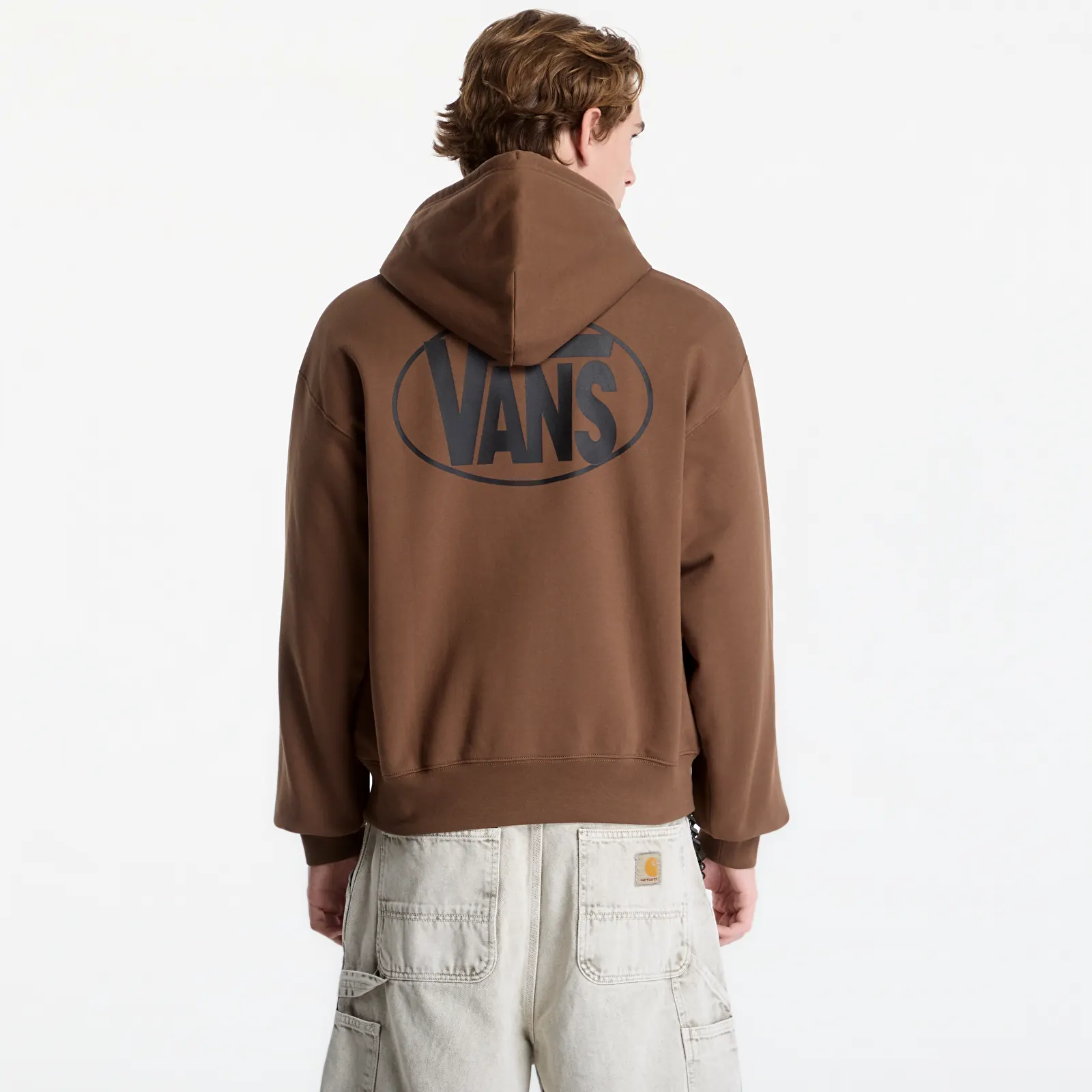 Pánske mikiny Vans Oval Logo Pullover Vintage Cocoa