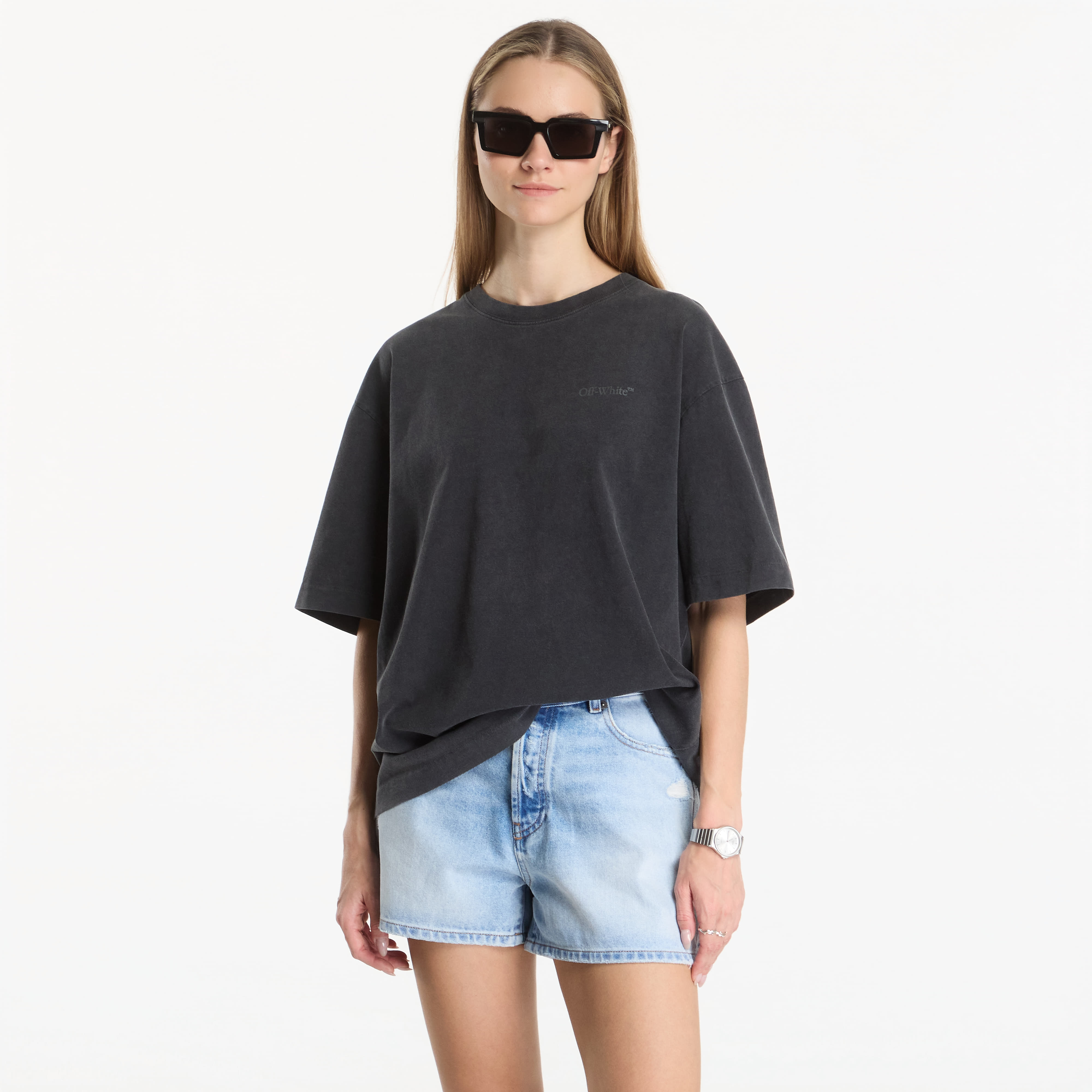 Тениска Off-White Rugs Arrow Skate S/S Tee UNISEX Vintage Black L