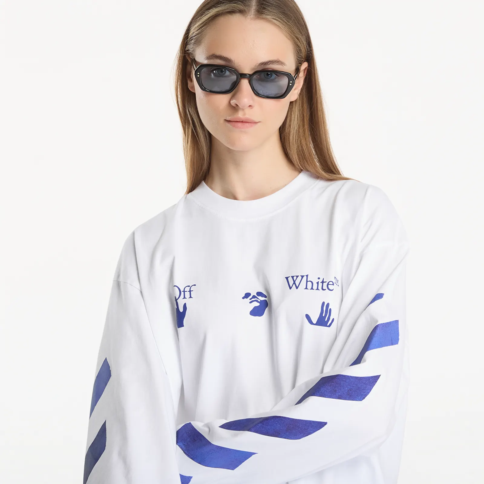 Koszulki Off-White Bacco Arrow Skate L/S Tee UNISEX White