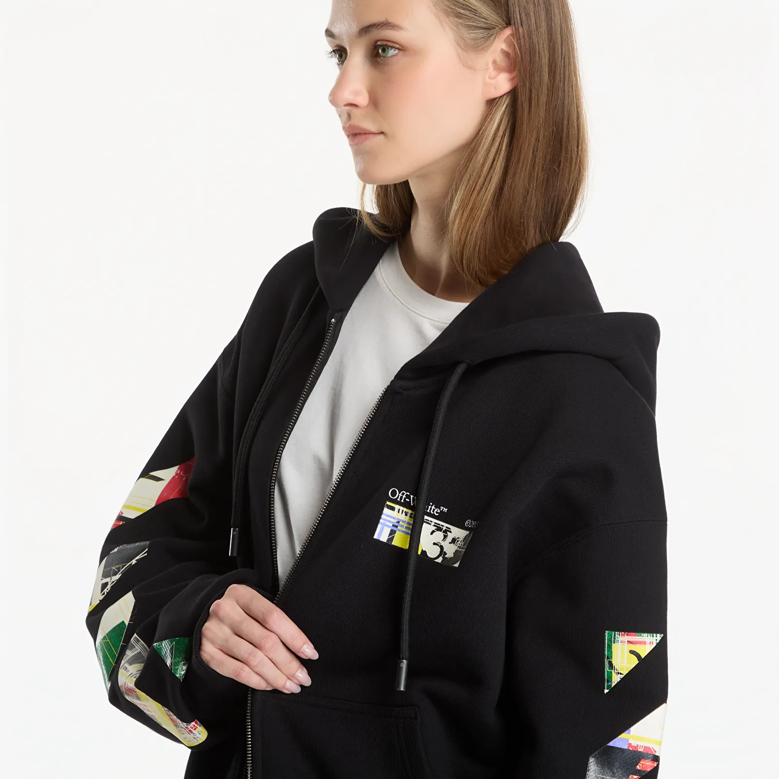 Hoodies and sweatshirts  Off-White Industrial Arrow Regular Zip Hoodie UNISEX Black